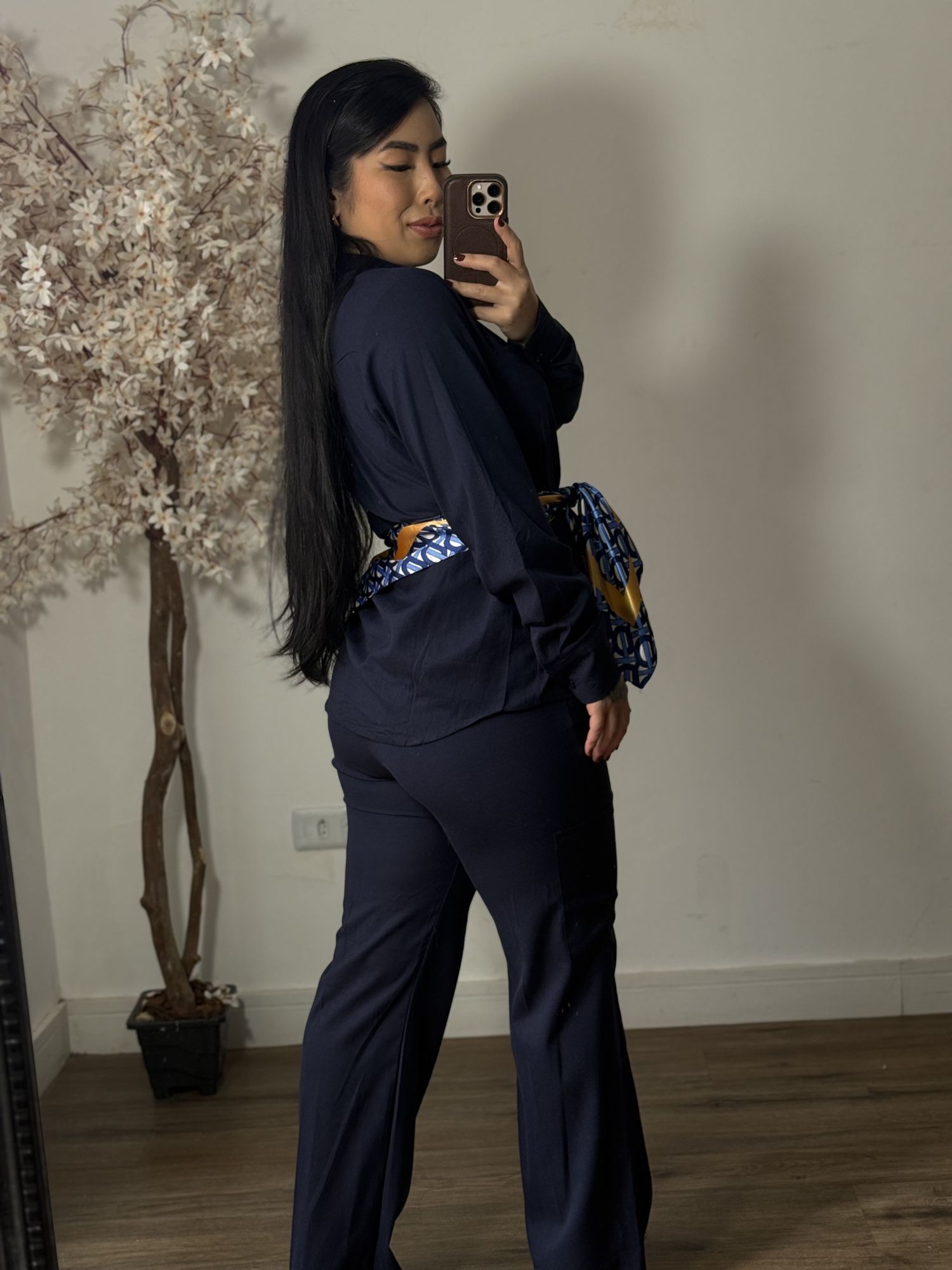 Conjunto Linho Kalina LV3386 - Azul Marinho C022