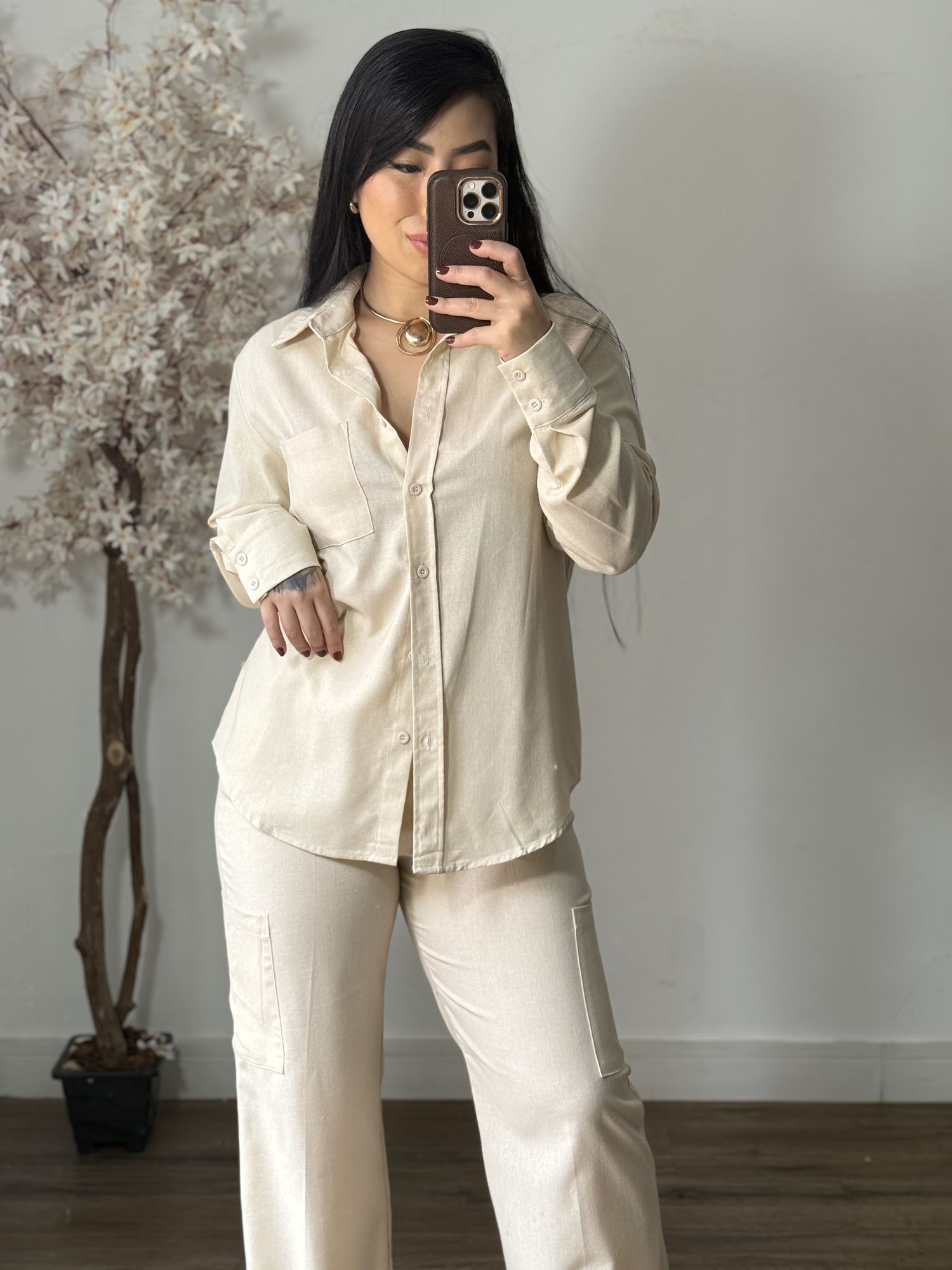 Conjunto Linho Kalina LV3386 - Bege C021