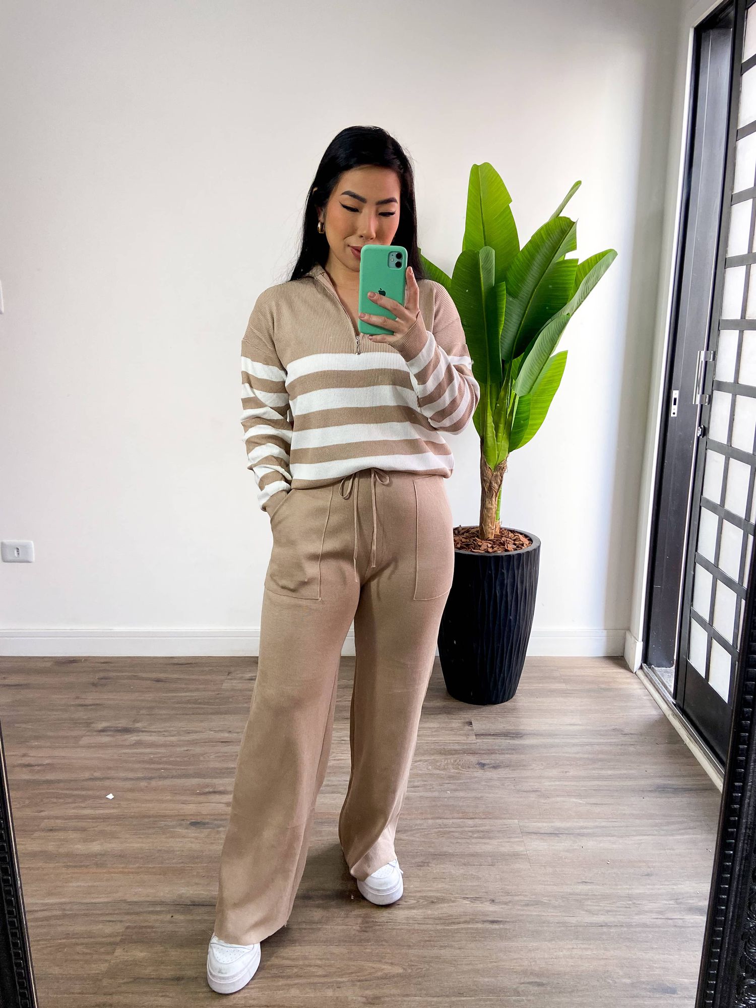 Calça Pantalona Cecília OY895 - Bege