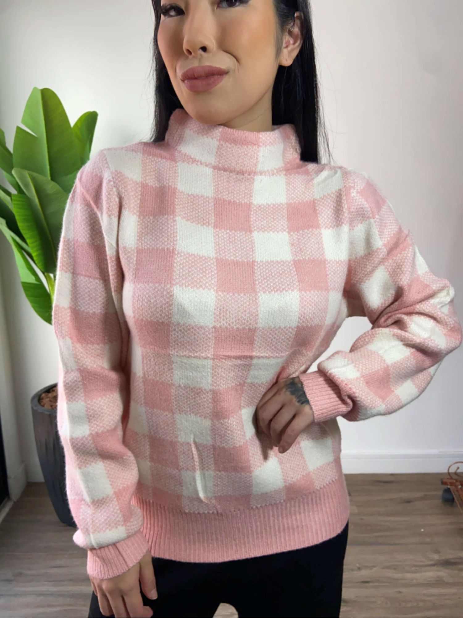 Blusa tricô Vitoria 169- Rosa 