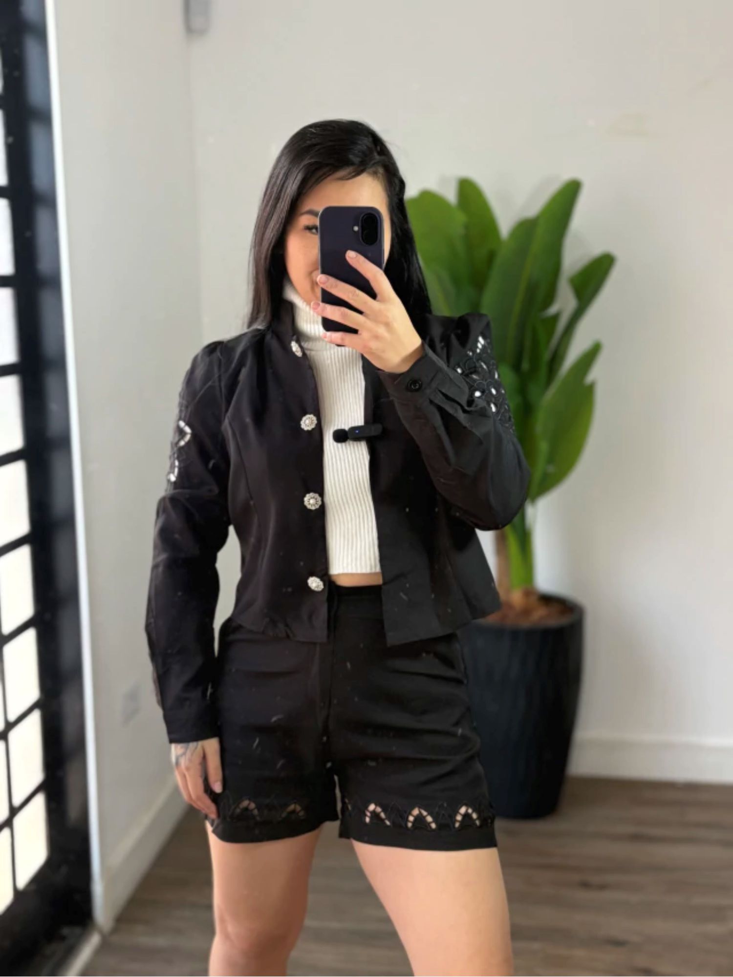 conjunto bordado elenice 579 - preto