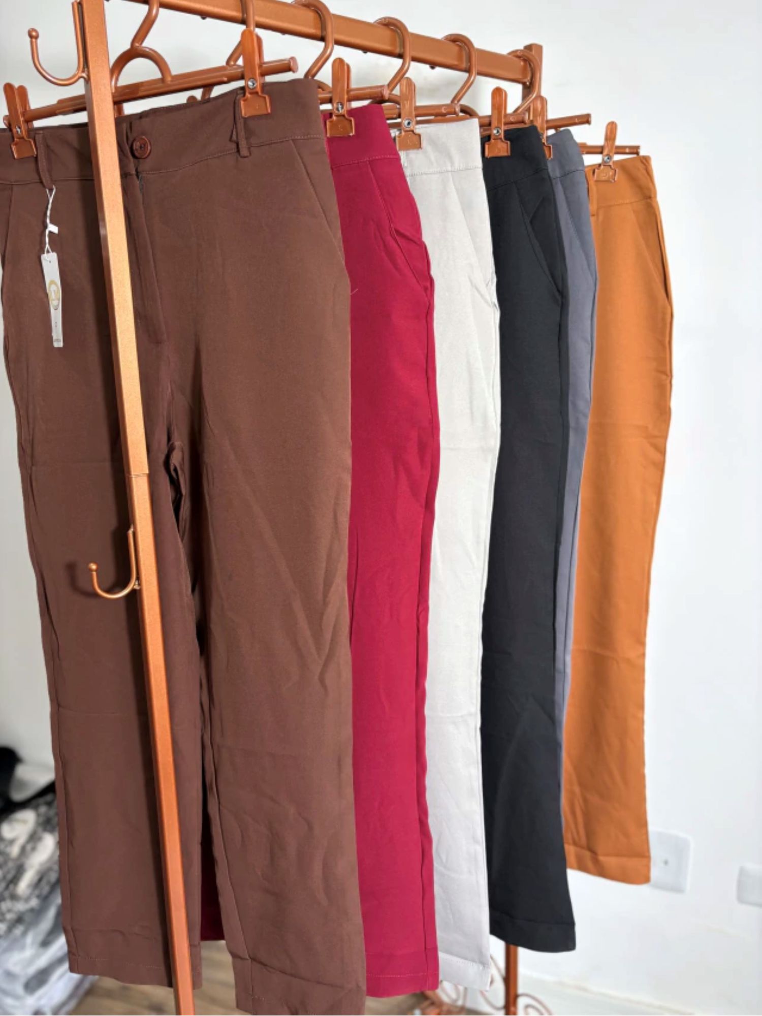 Calça alfaiataria boca média 61009- Chumbo
