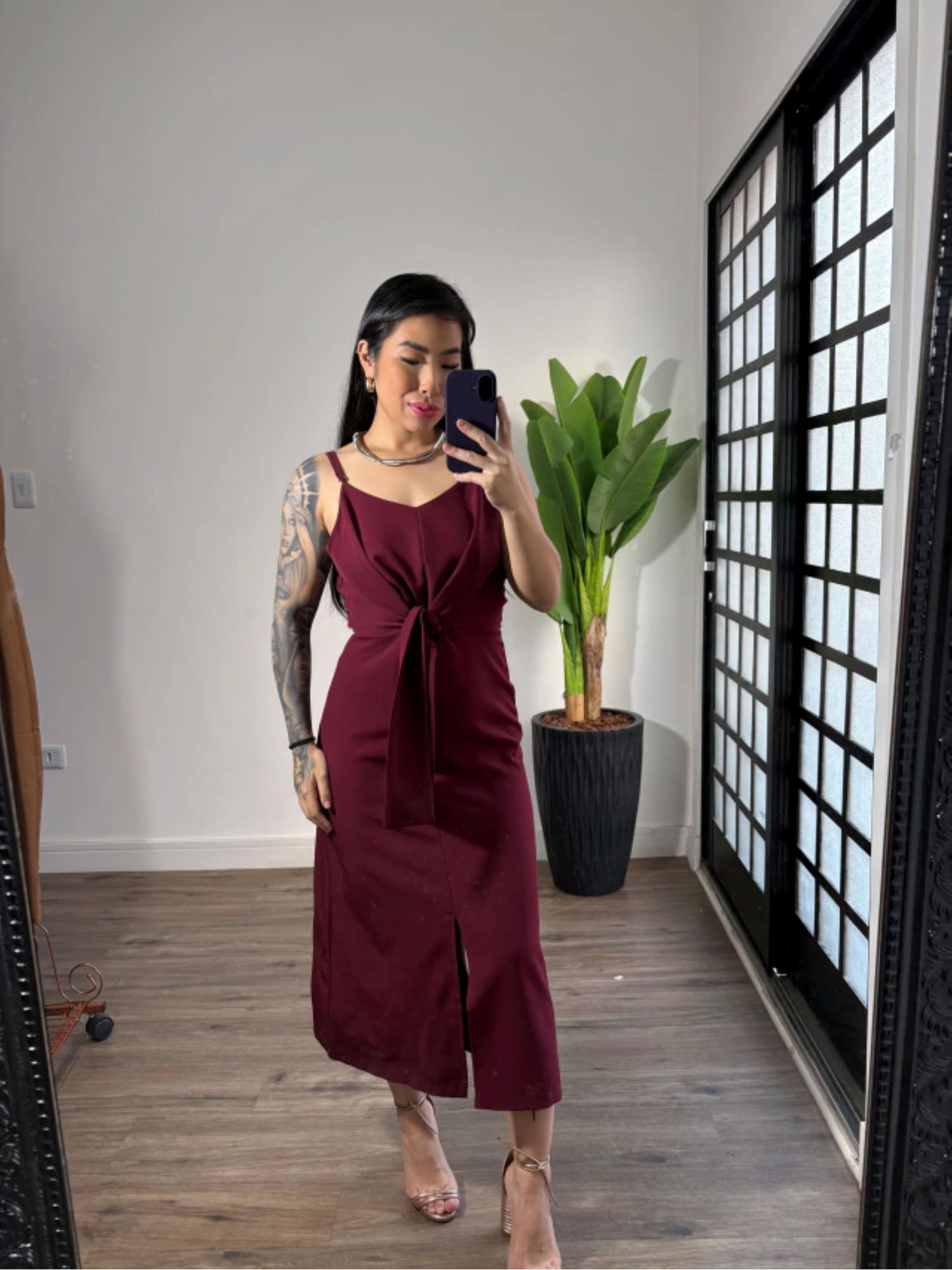 Vestido Midi Monique - chumbo - 1670