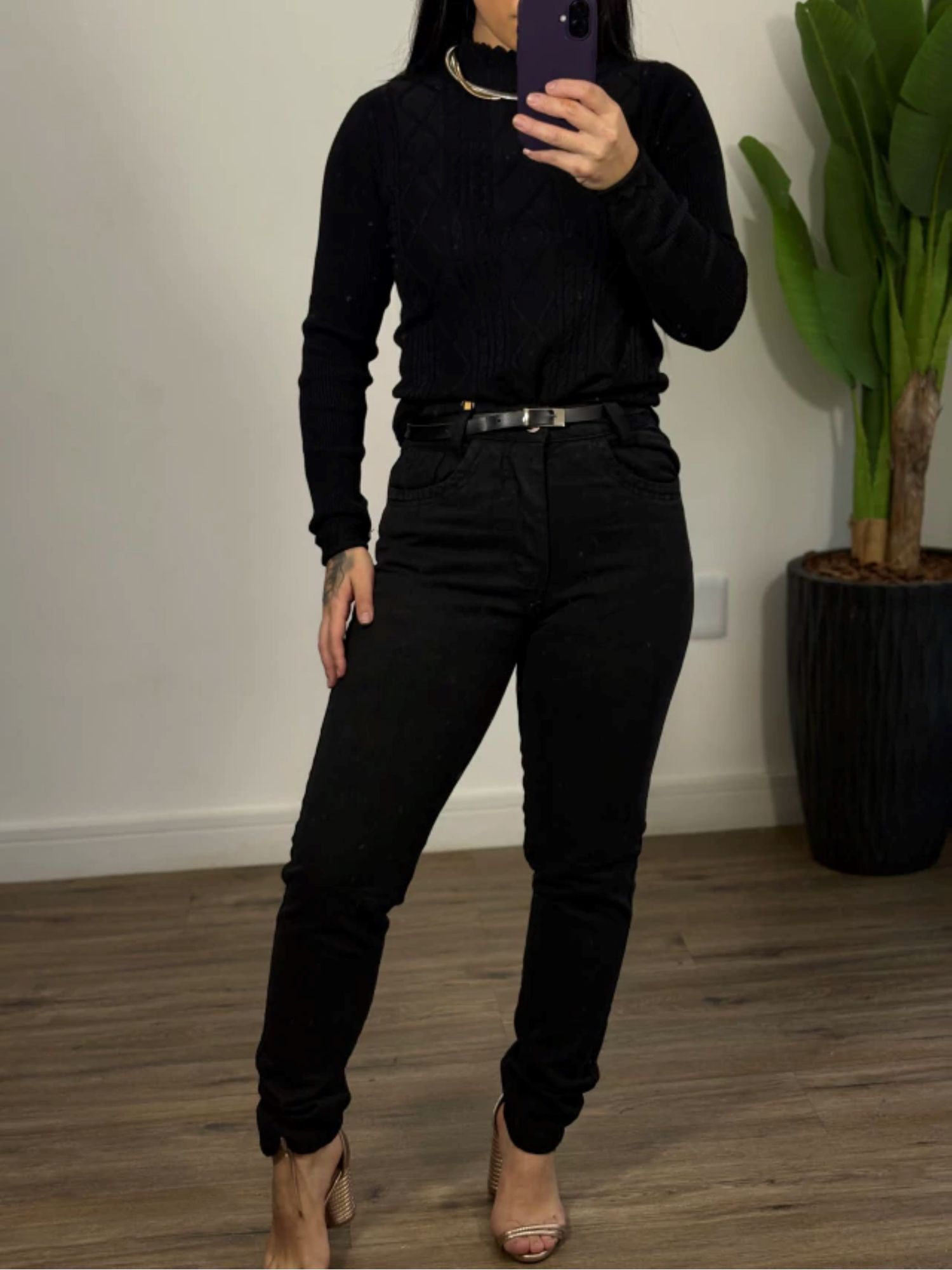 Calça mom cinto Amelly 