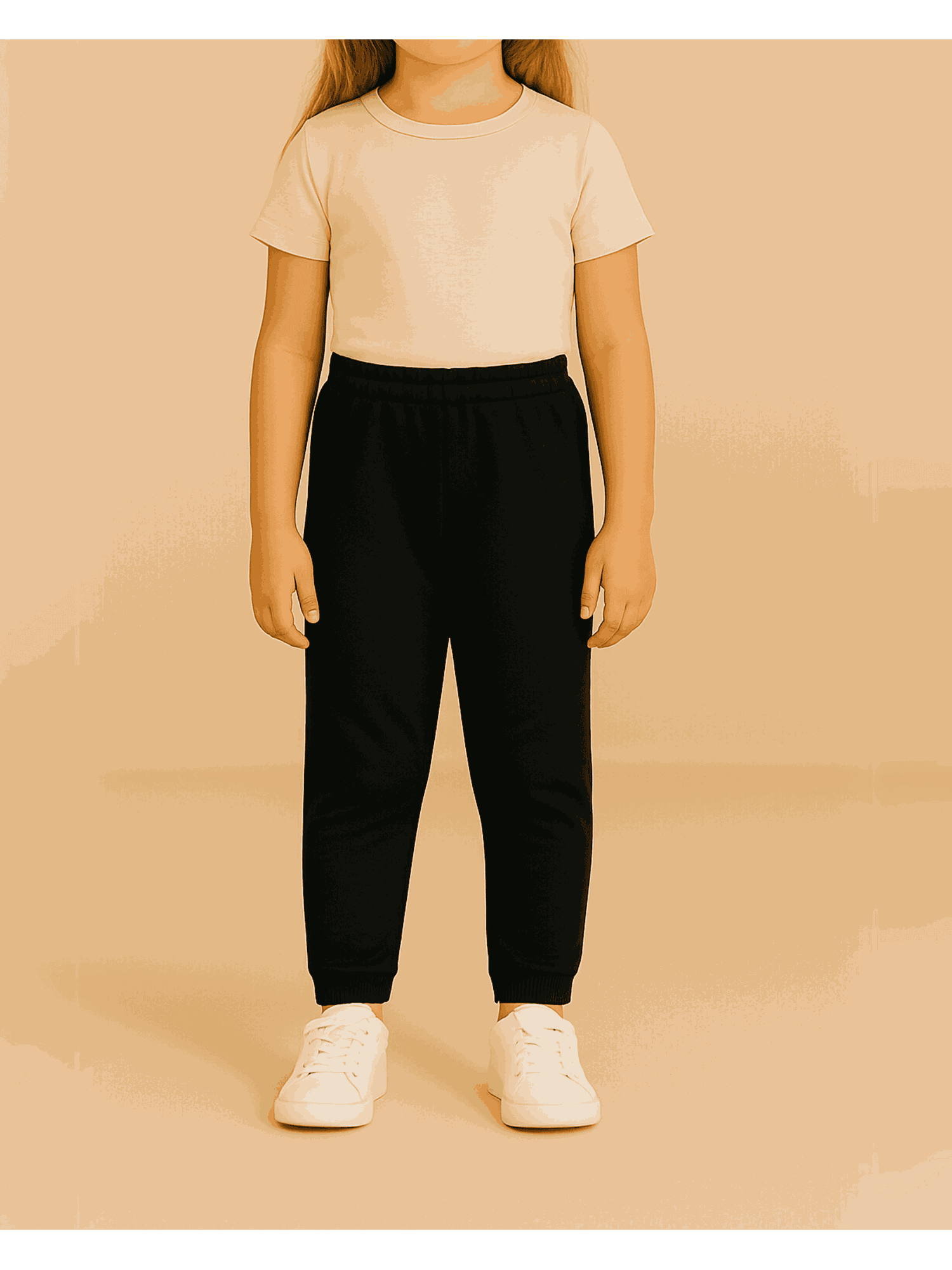 Calça moletom infantil Soletex feminina preto 1 ao 3