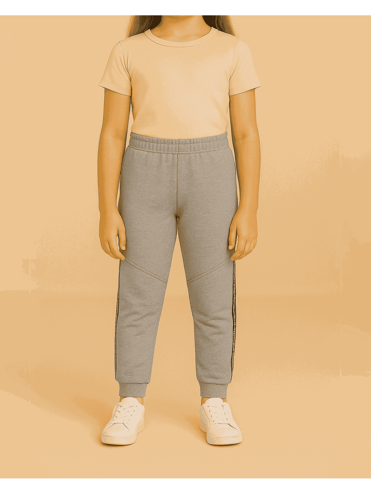 Calça de Moletom detalhada Soletex mescla feminina juvenil 10-16