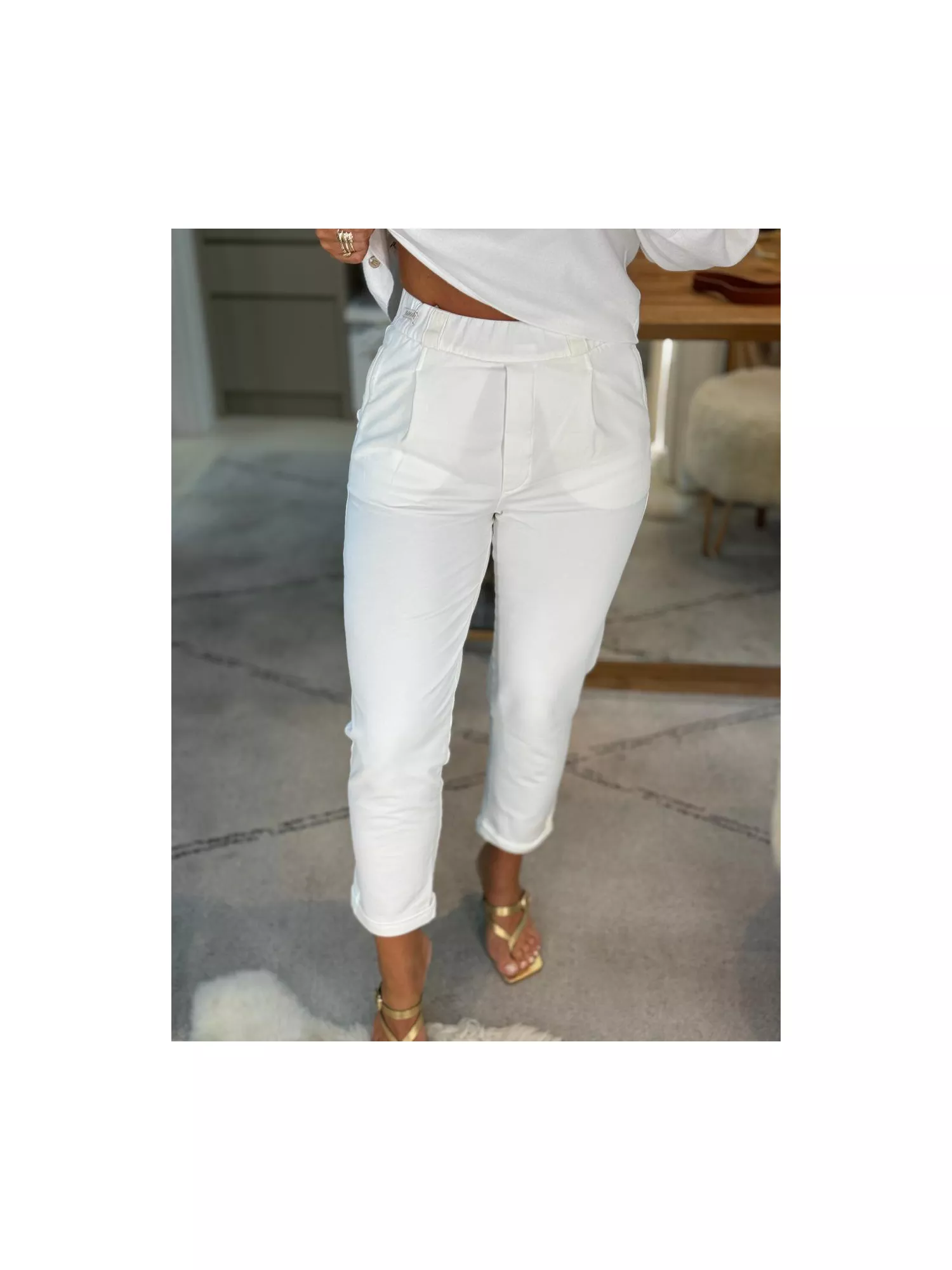Calça Biamar De Algodão Off White 