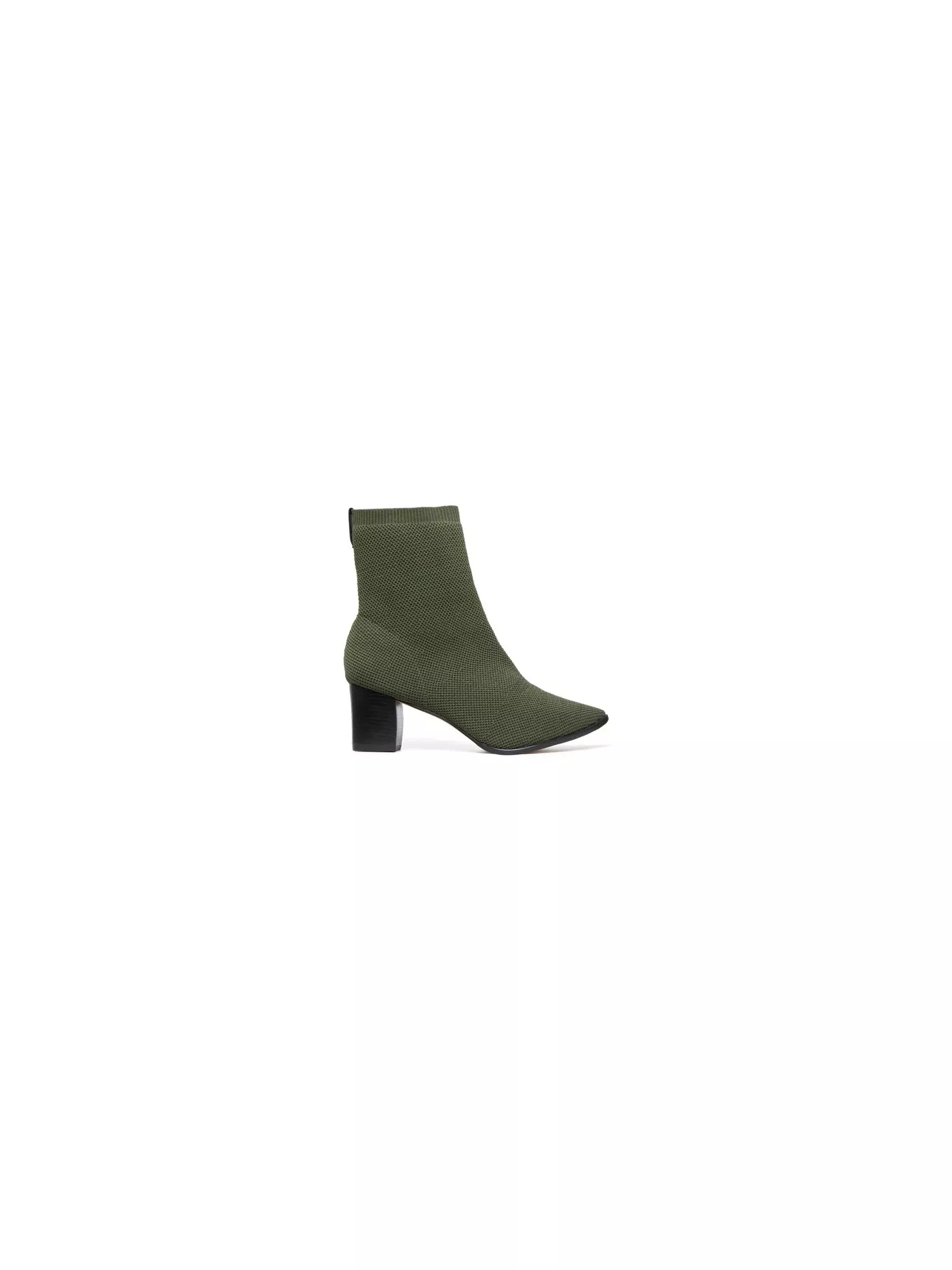 Bota De Tricô Com Bico Fino Verde