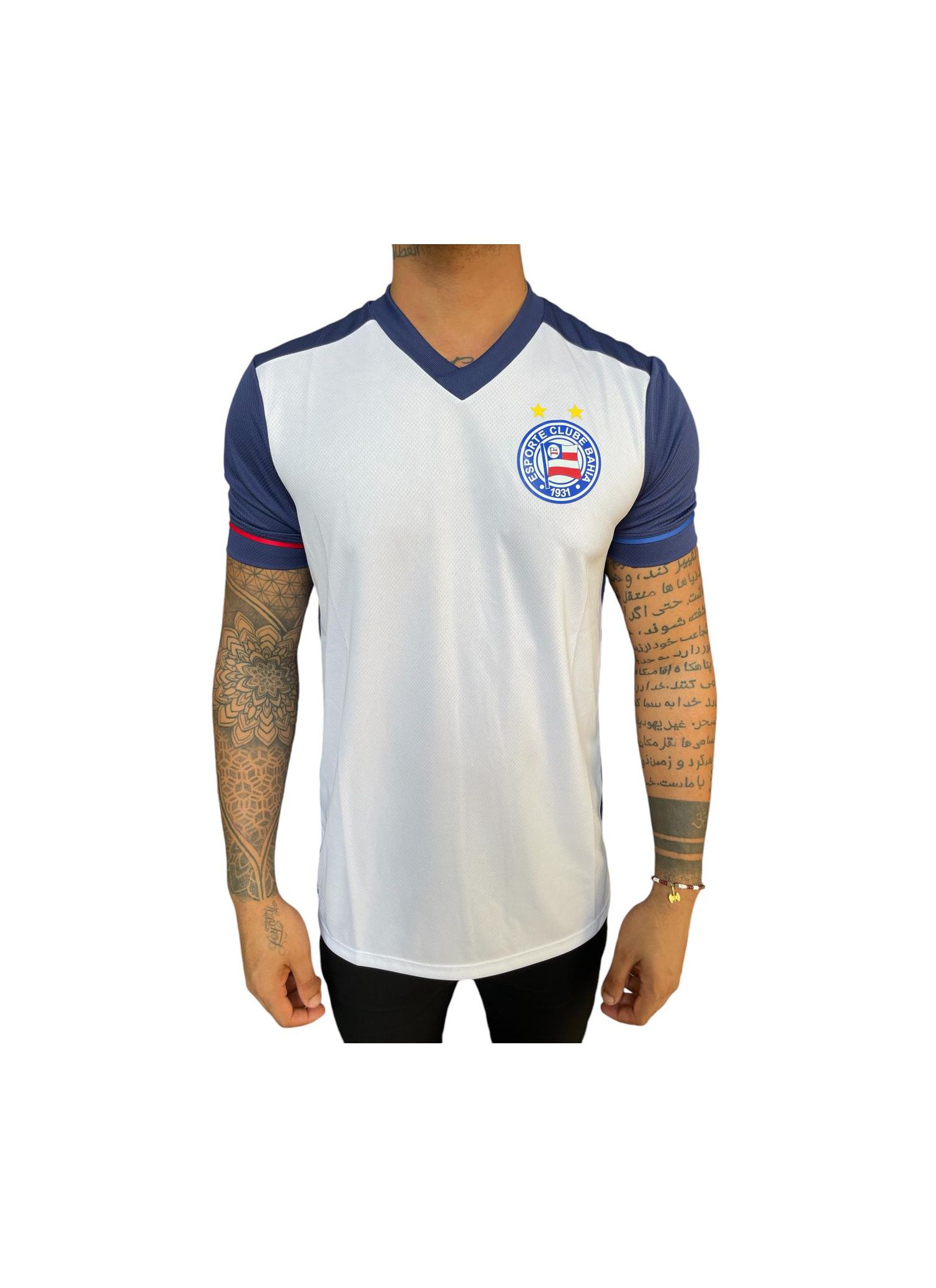 T-shirt Bahia Marinho e Branco Masculina 