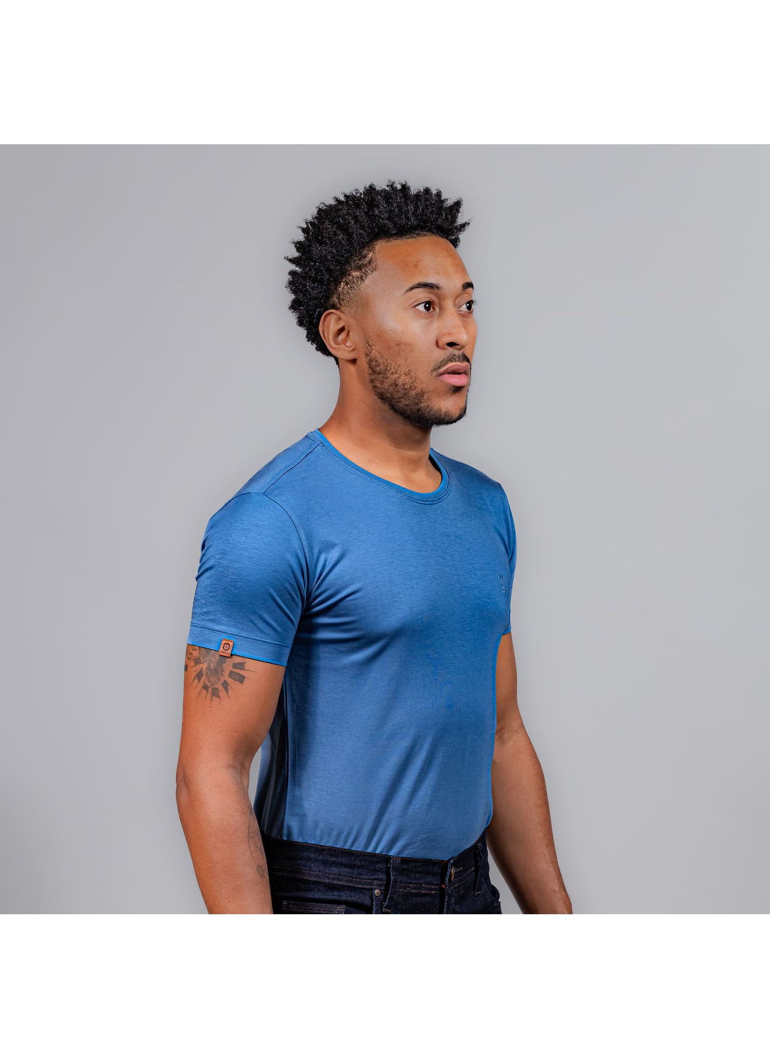 T-Shirt PIma Stefano Azul Petróleo