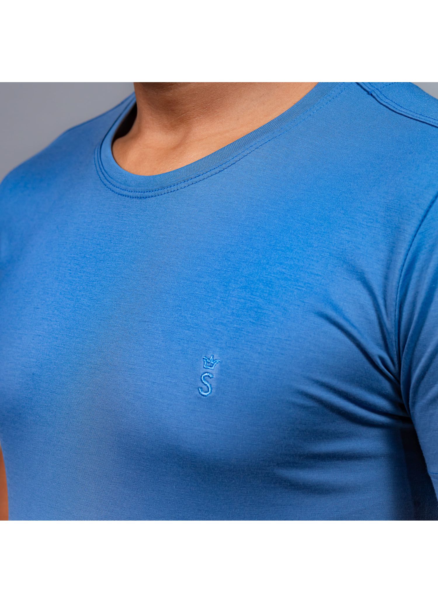 T-Shirt PIma Stefano Azul Petróleo