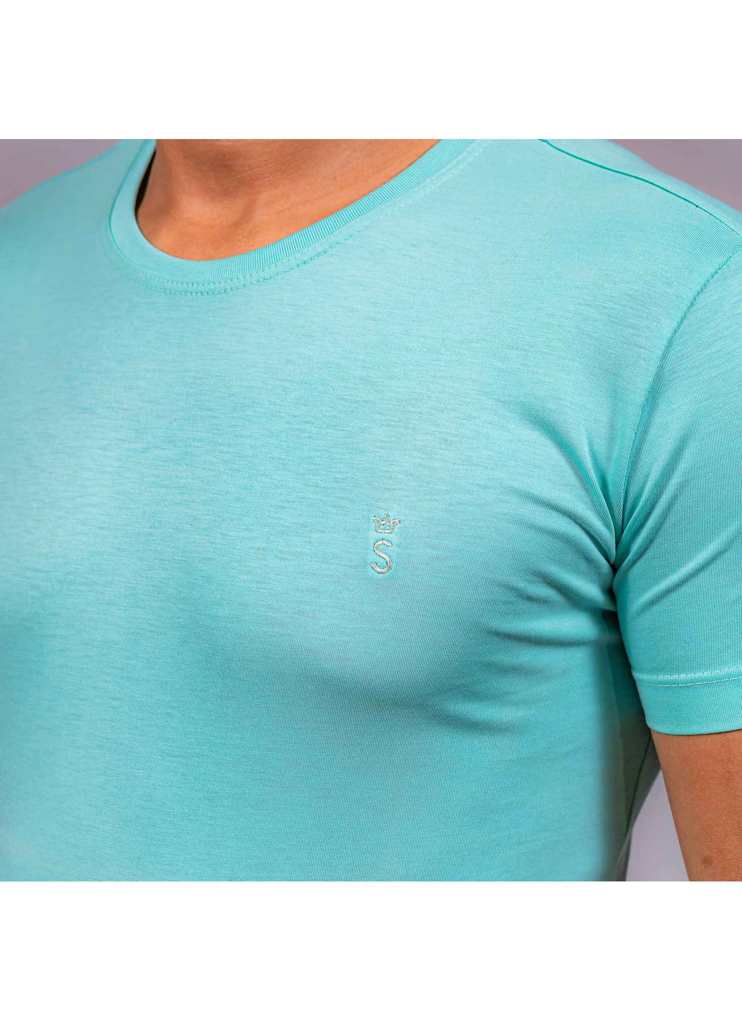T-Shirt Pima Stefano Verde Água