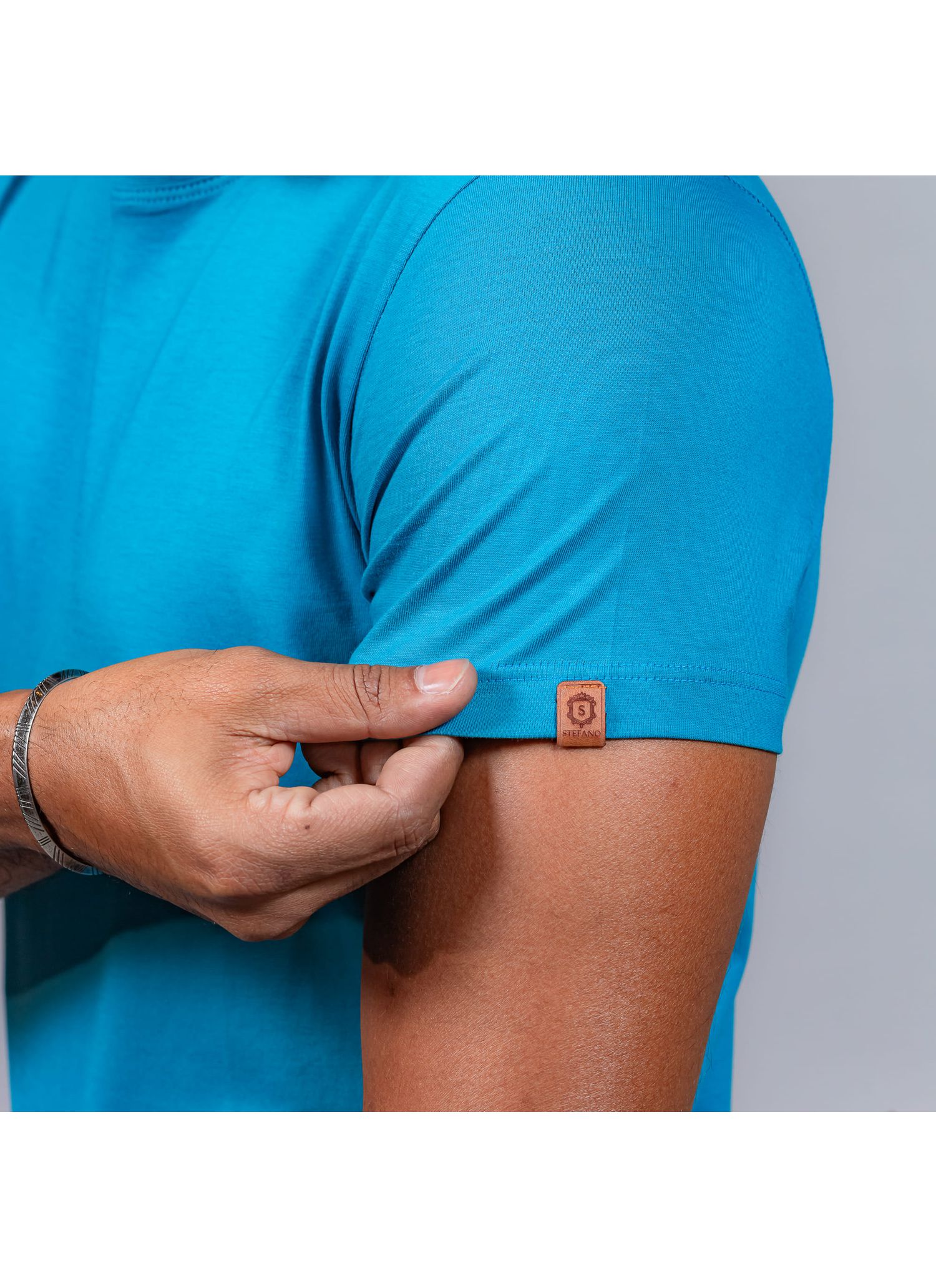 T-Shirt Pima Stefano Turquesa