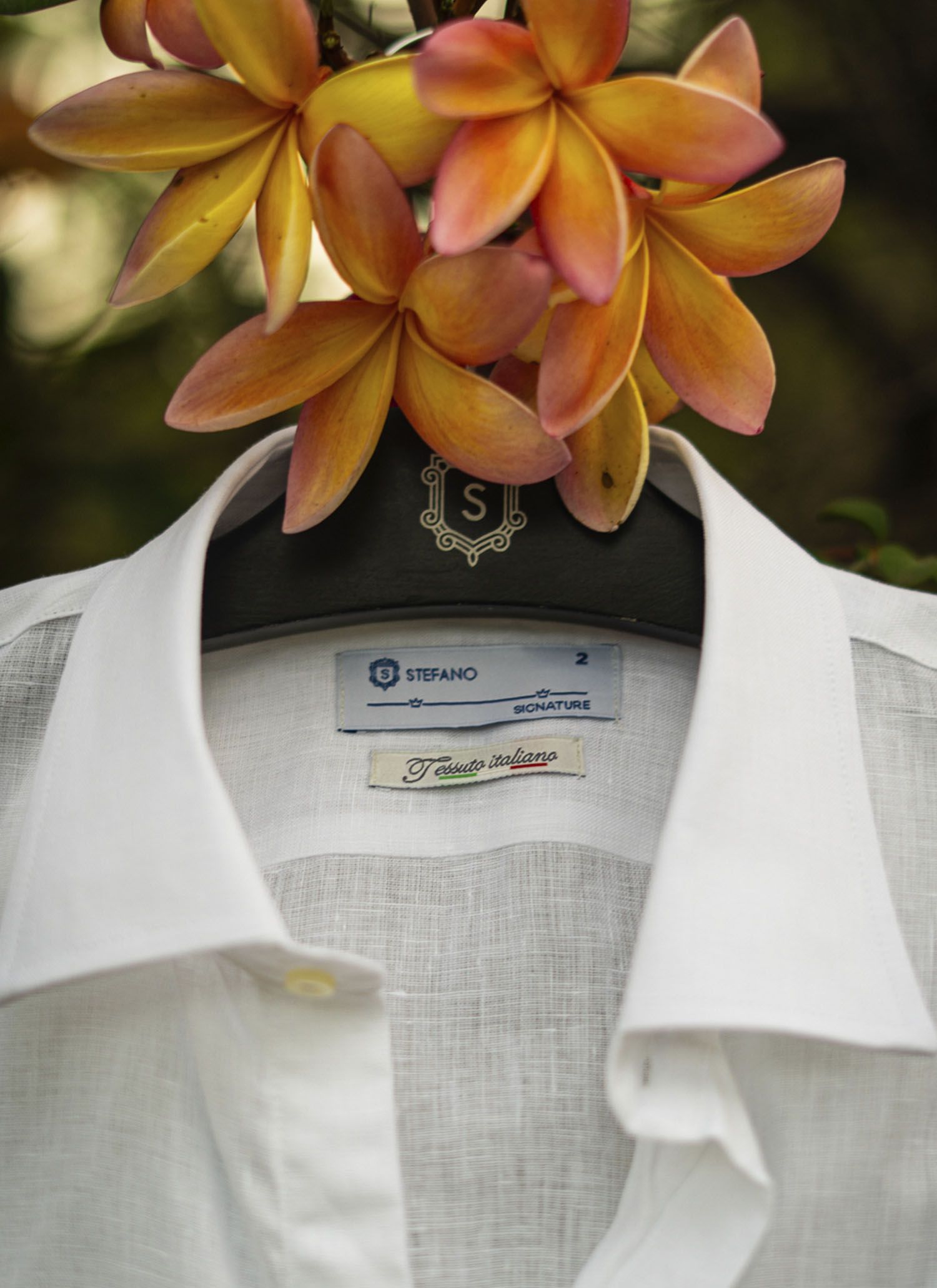 Camisa Stefano Linho italiano Branca 