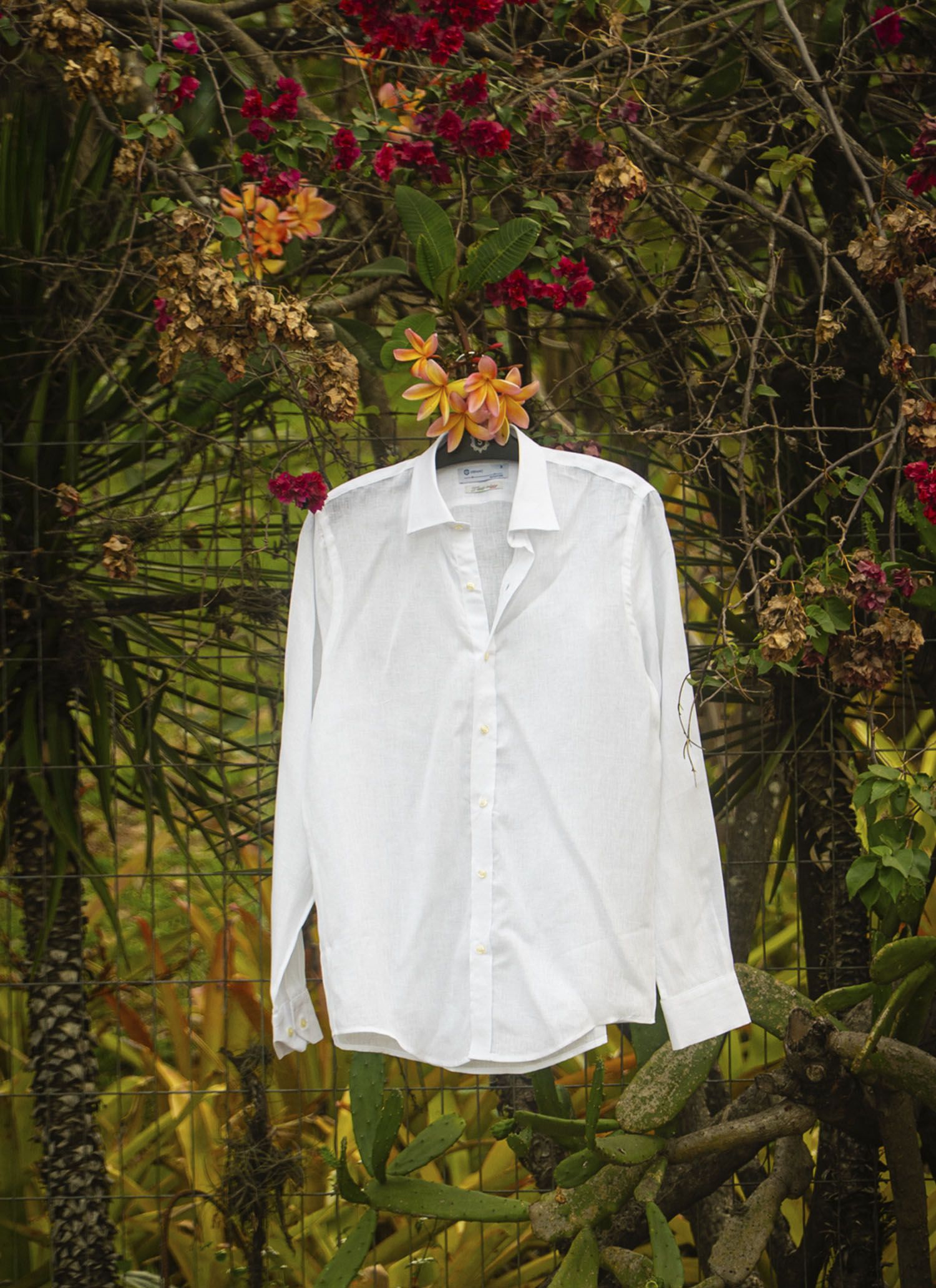 Camisa Stefano Linho italiano Branca 