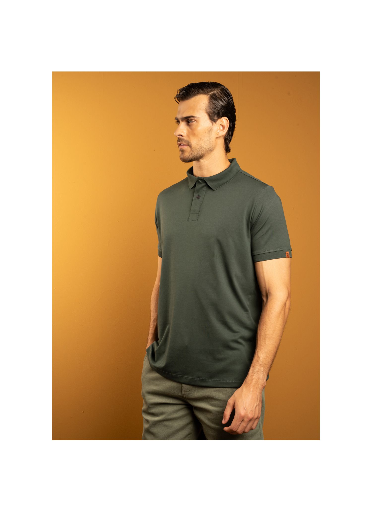 Polo Pima Duplo Stefano Verde Musgo