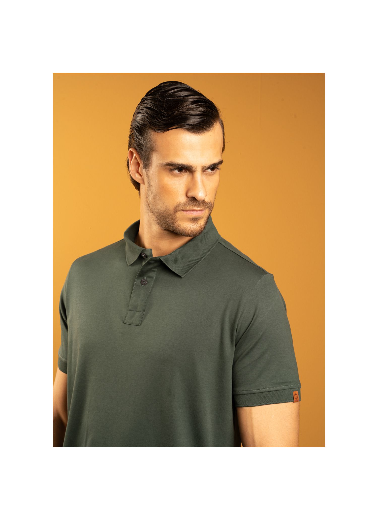 Polo Pima Duplo Stefano Verde Musgo