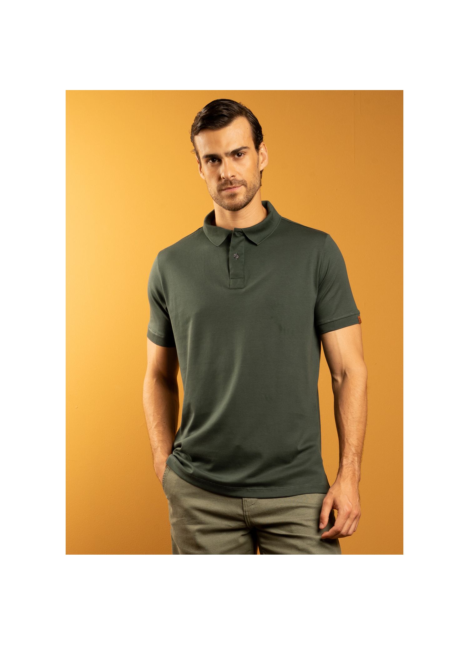 Polo Pima Duplo Stefano Verde Musgo