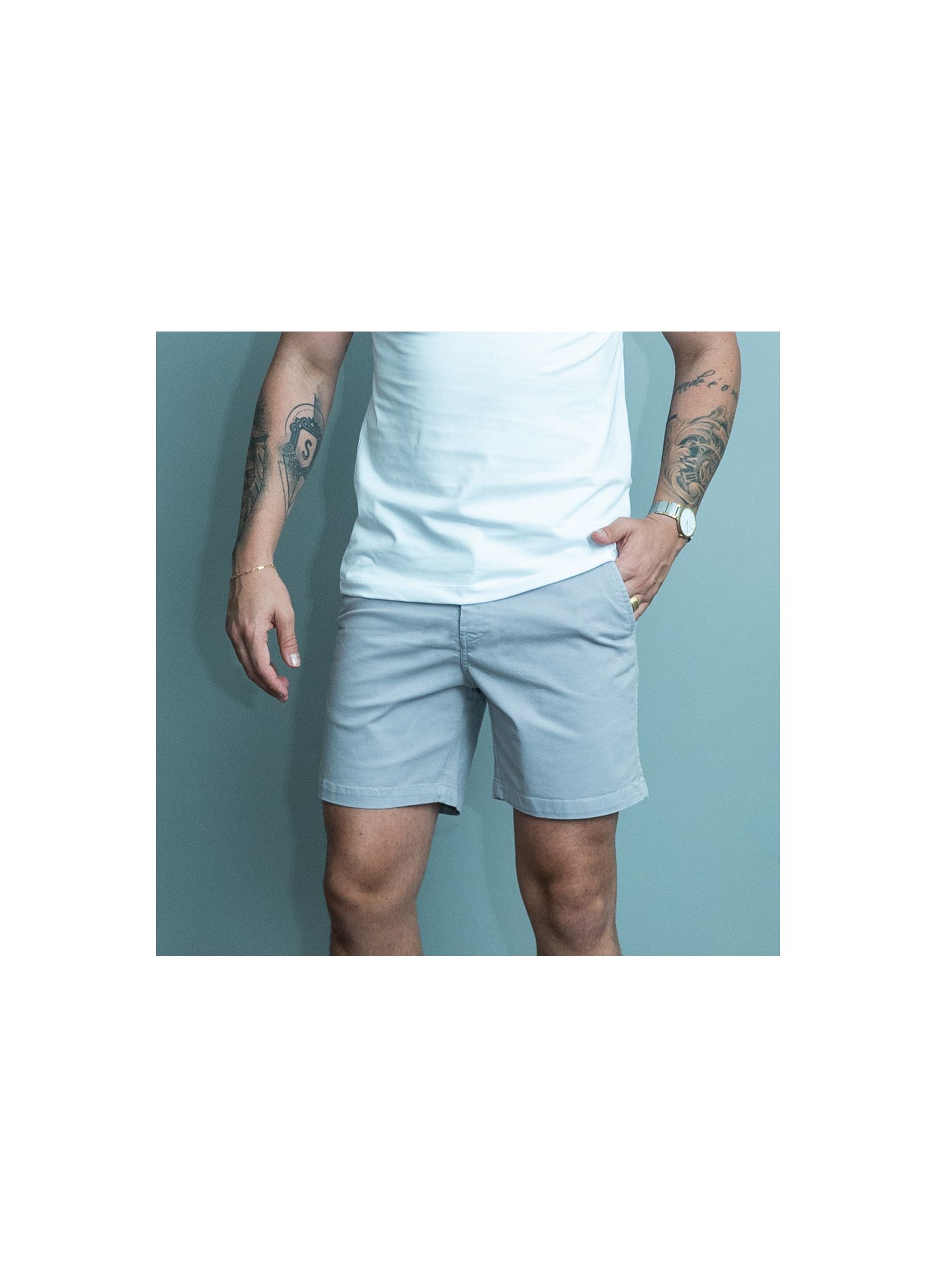 Bermuda Algodão Stefano Cinza - Stefano Store