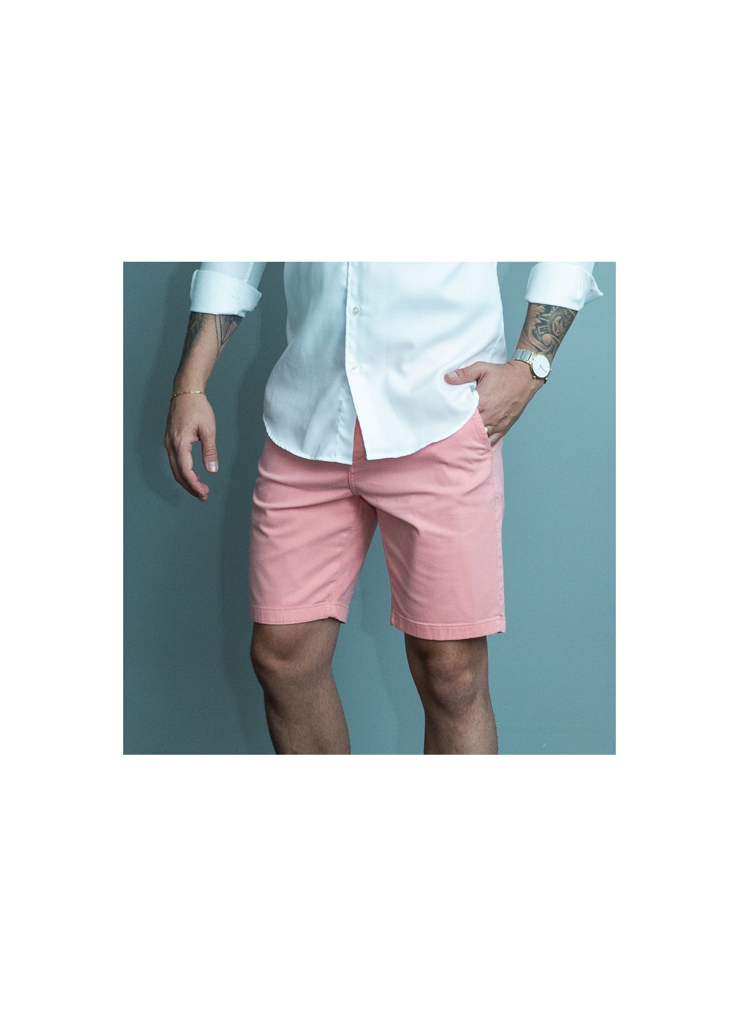 Bermuda Algodão Stefano Rosa - Stefano Store