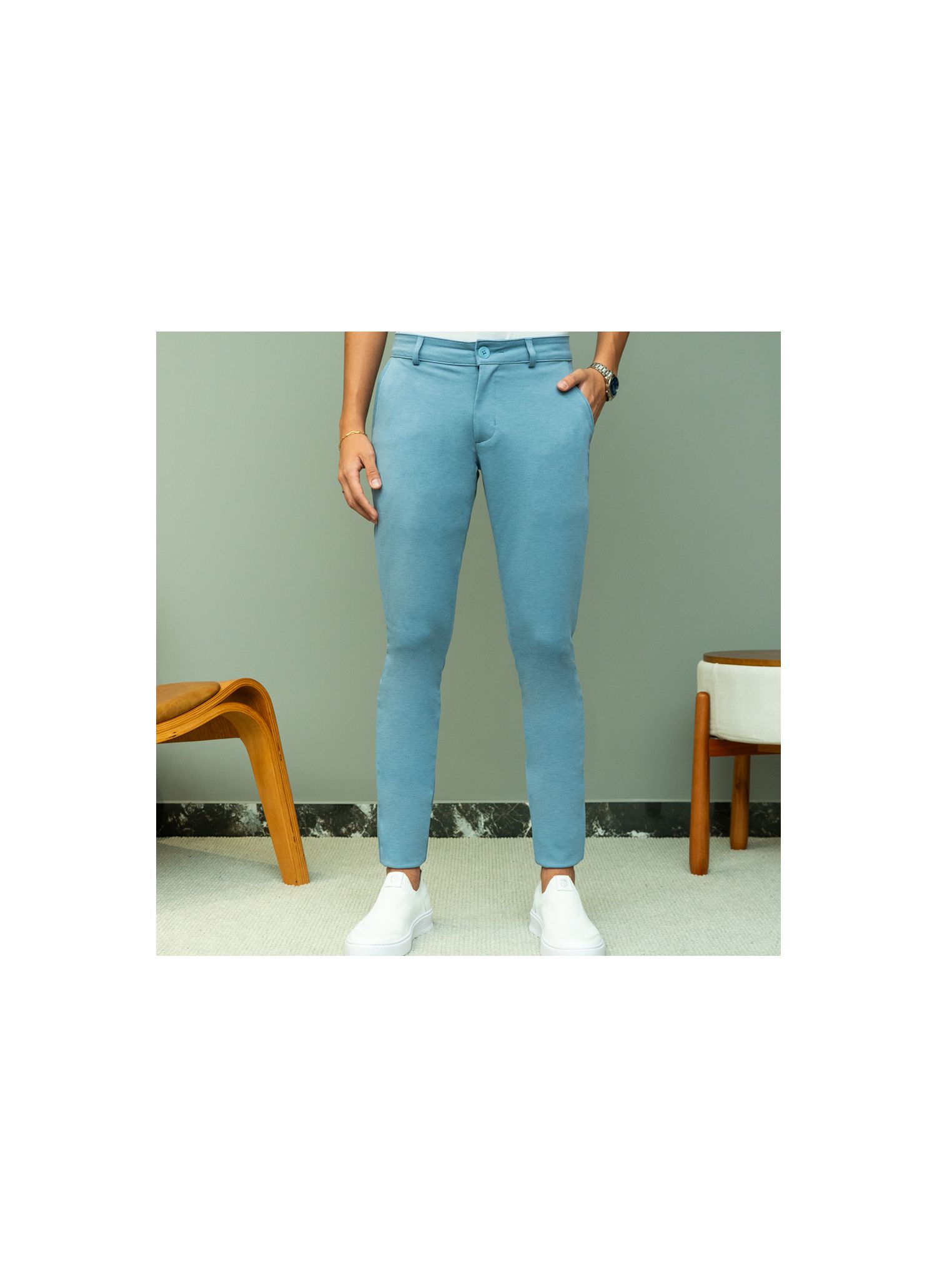 Calça de Tecnologia Azul Clar... - Stefano Store