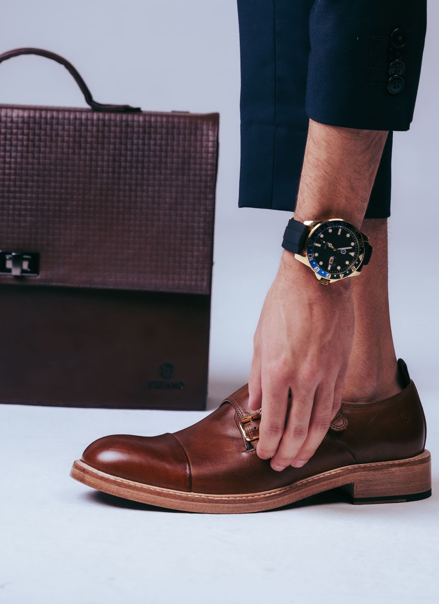Sapato Monkstrap Stefano Whisky
