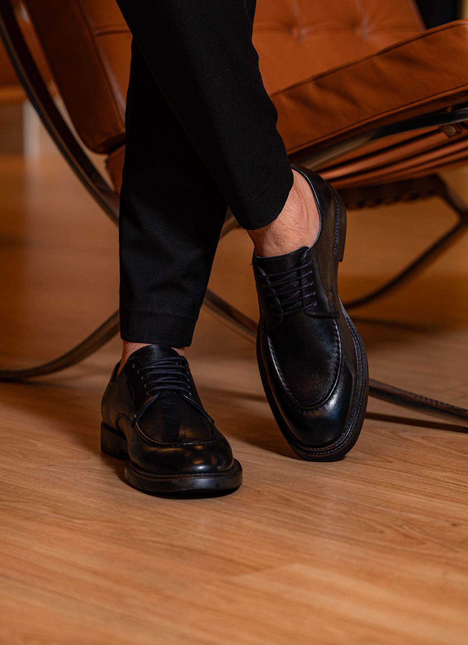 Sapato Derby Stefano Veneto Preto