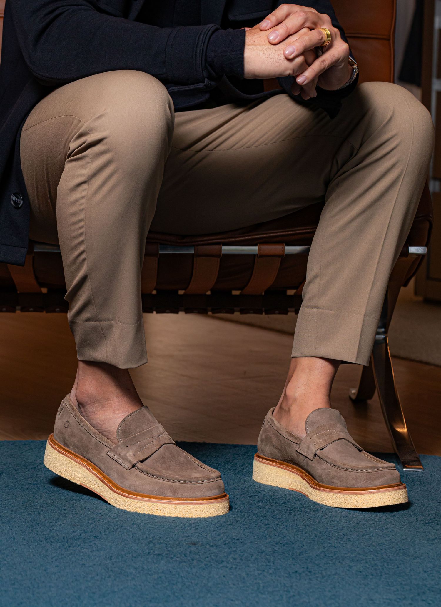 Sapato Mocassim Stefano Suflair Areia