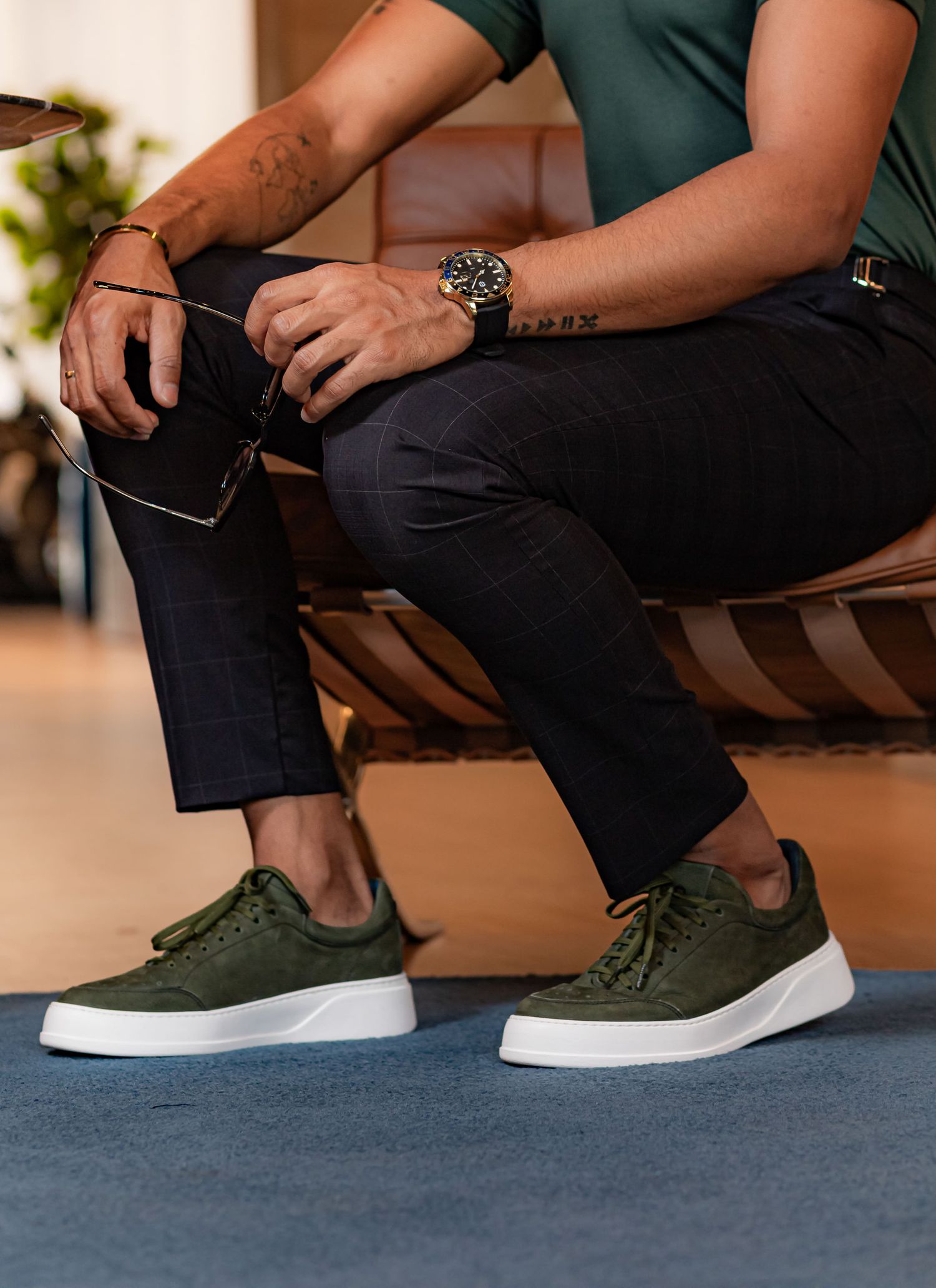 Tênis Sneaker Stefano Nice Verde Musgo