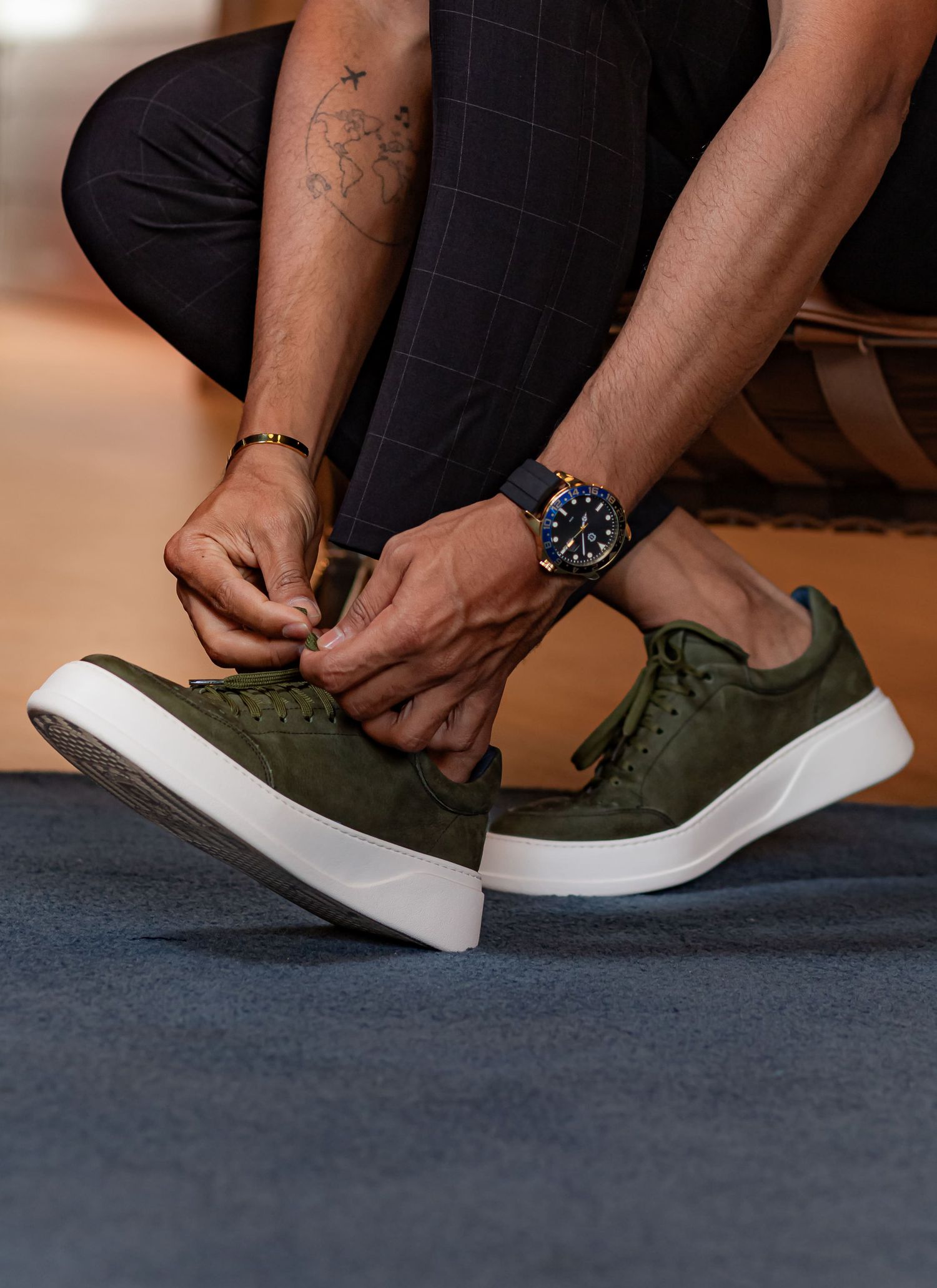 Tênis Sneaker Stefano Nice Verde Musgo