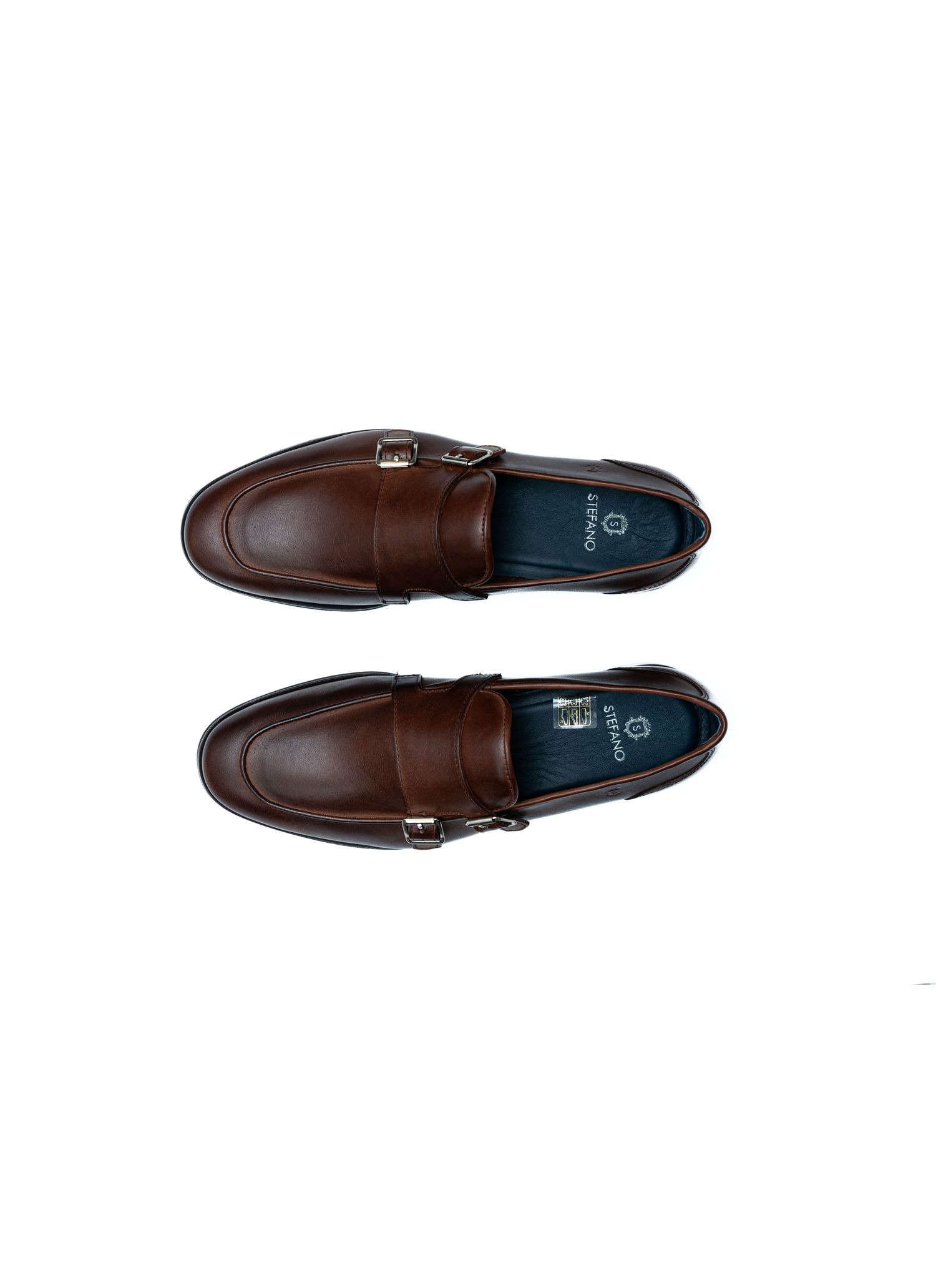 Sapato Monkstrap Stefano Doppio Havana