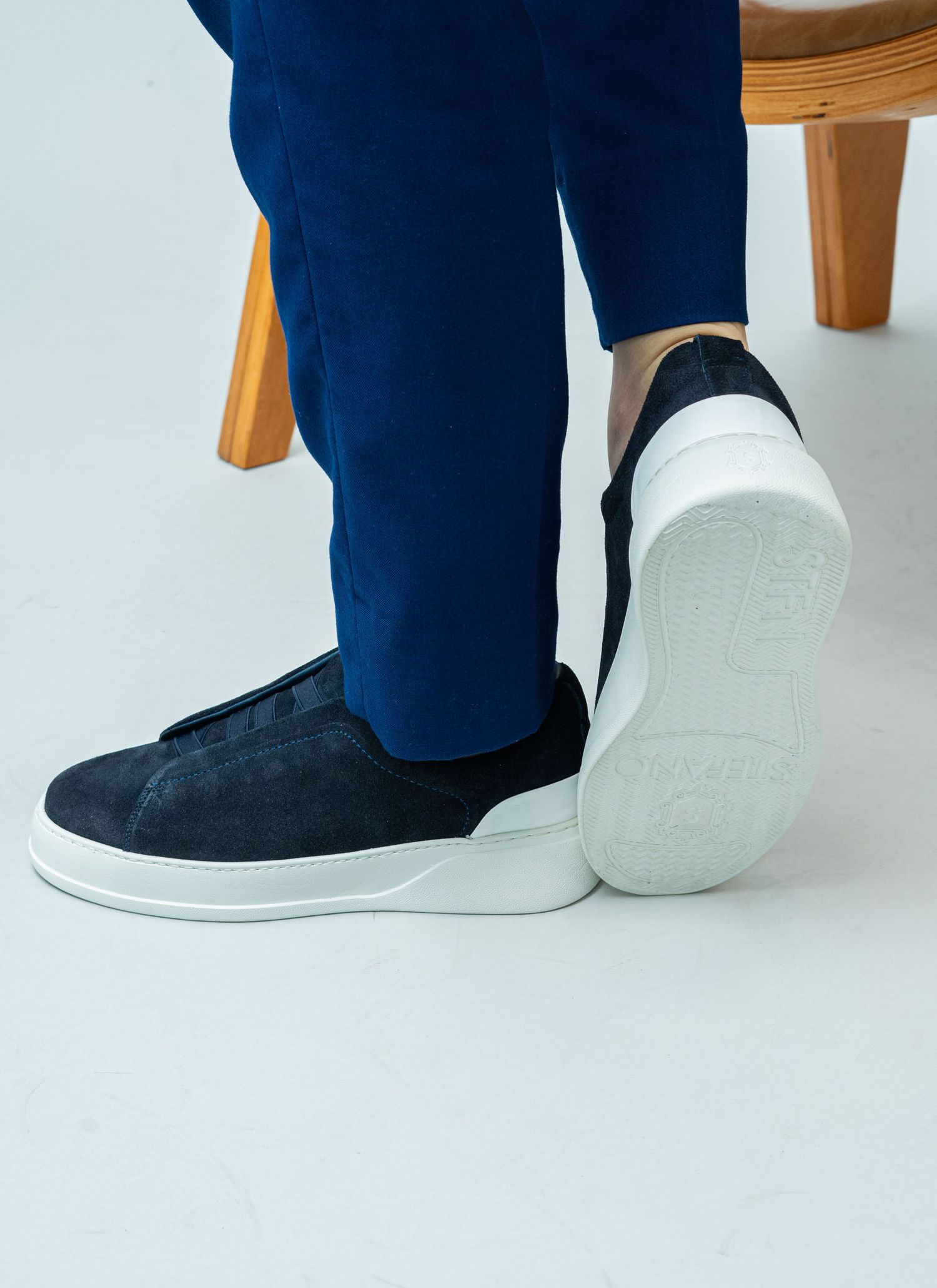 Tênis Sneaker Stefano Nice Triple Stitch Navy Blue