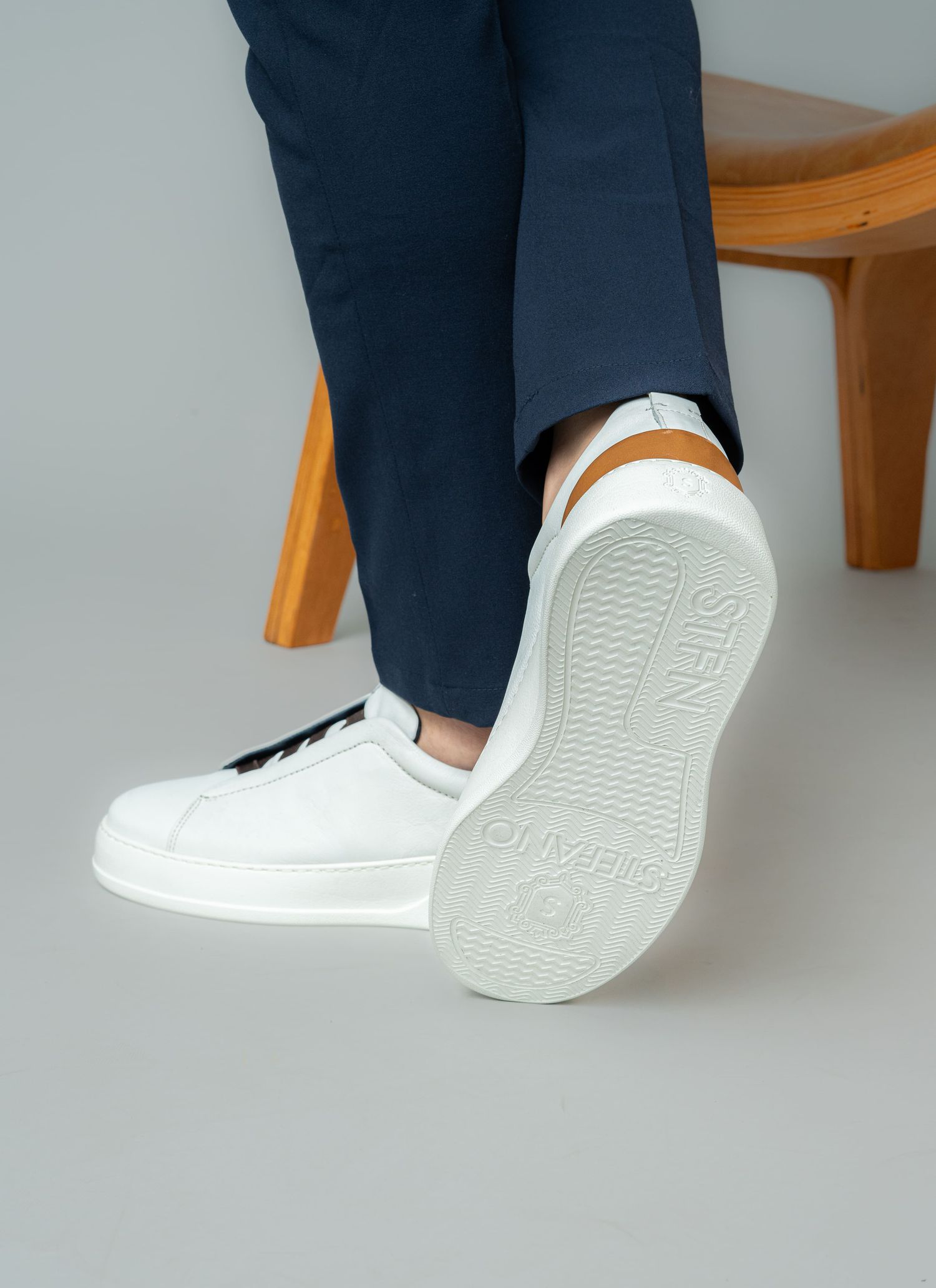 Tênis Sneaker Stefano Nice Triple Stitch Gelo