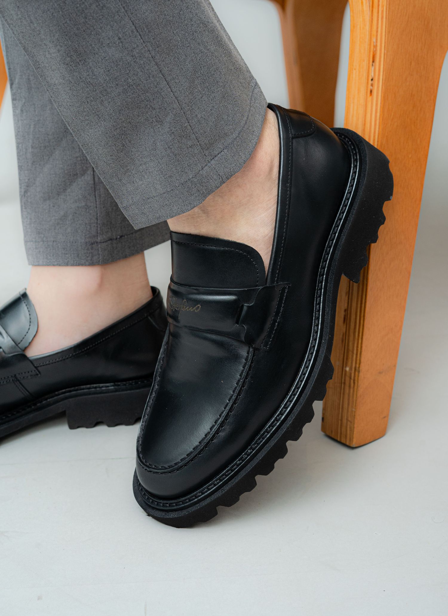 Sapato Mocassim Stefano Tratorado Signature Preto