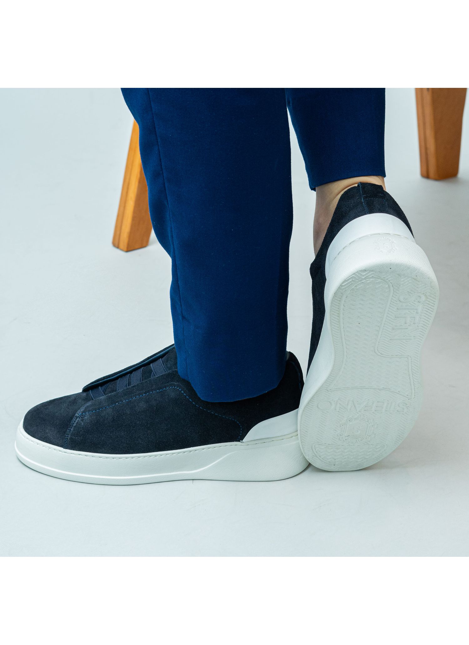Tênis Sneaker Stefano Nice Triple Stitch Navy Blue