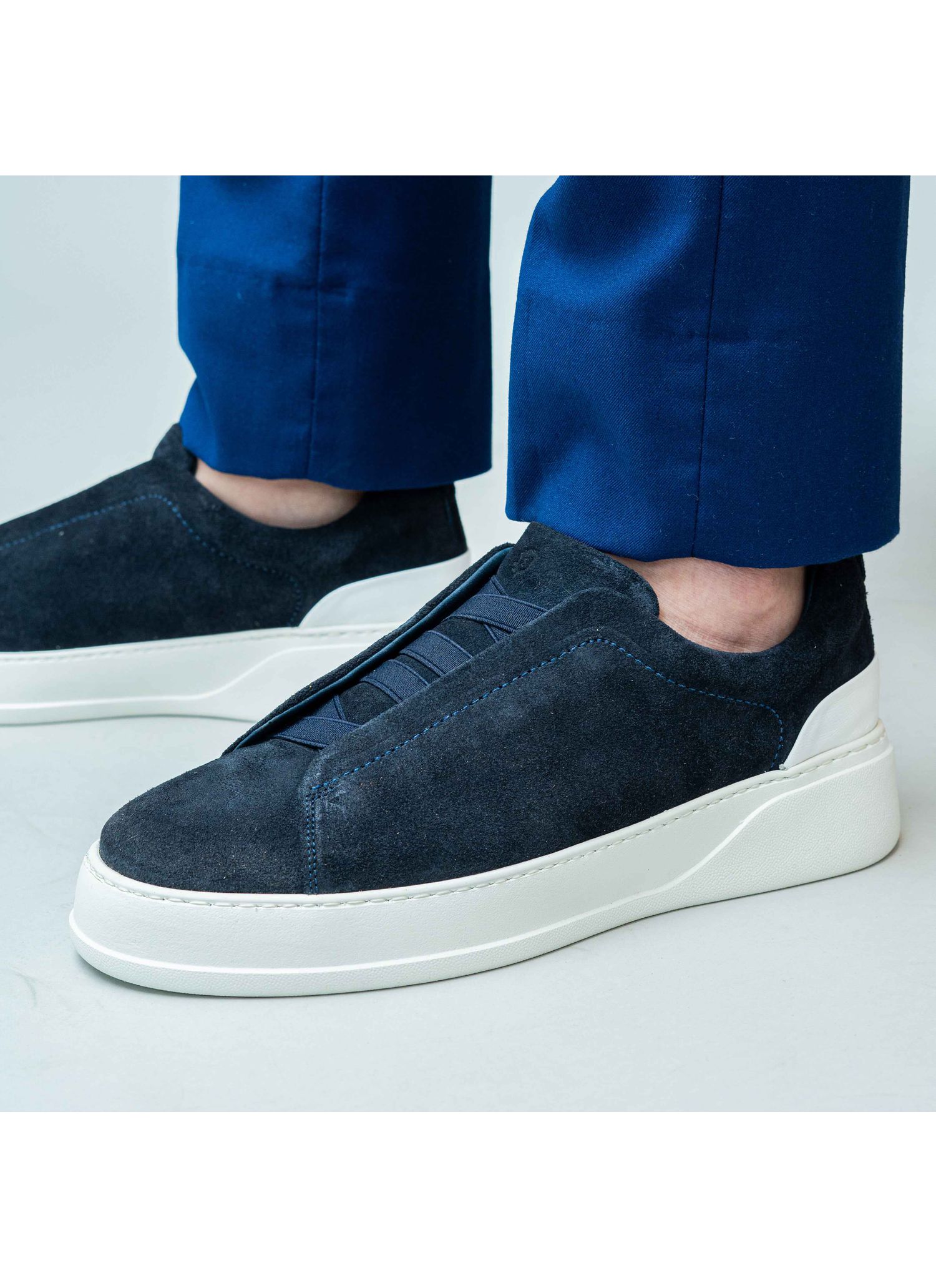 Tênis Sneaker Stefano Nice Triple Stitch Navy Blue