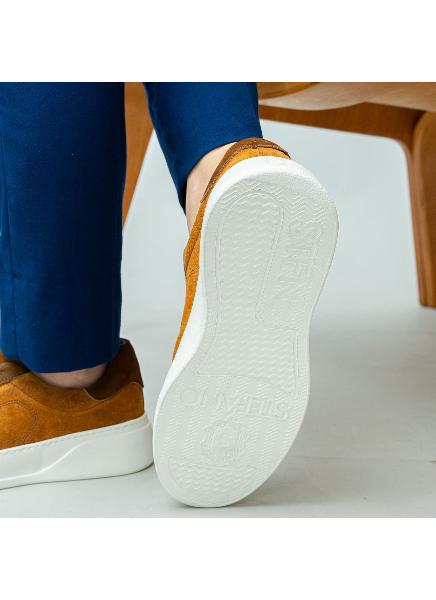 Tênis Sneaker Stefano Nice Triple Stitch Tabaco & Whisky