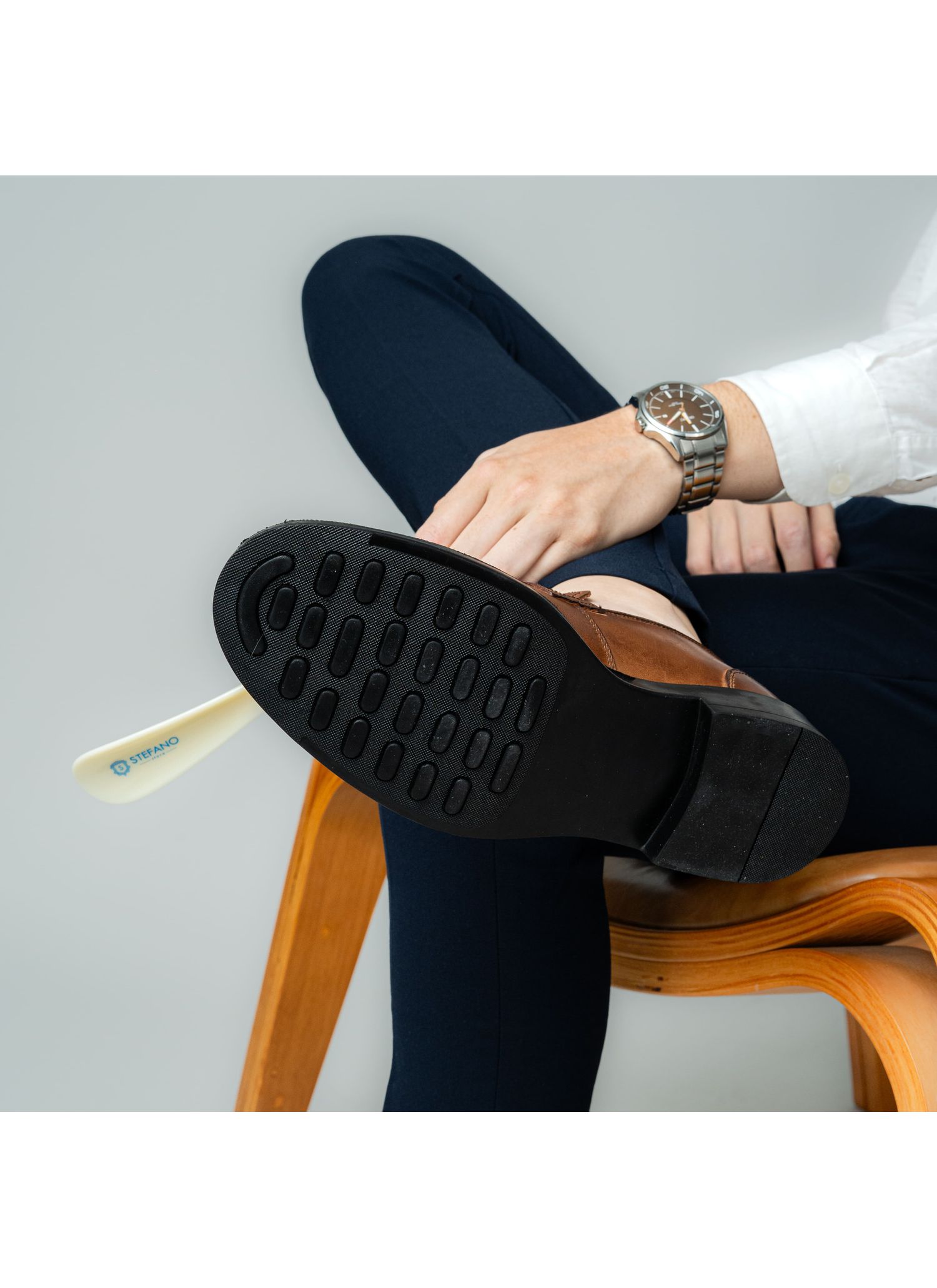 Sapato Mocassim Stefano Look Whisky
