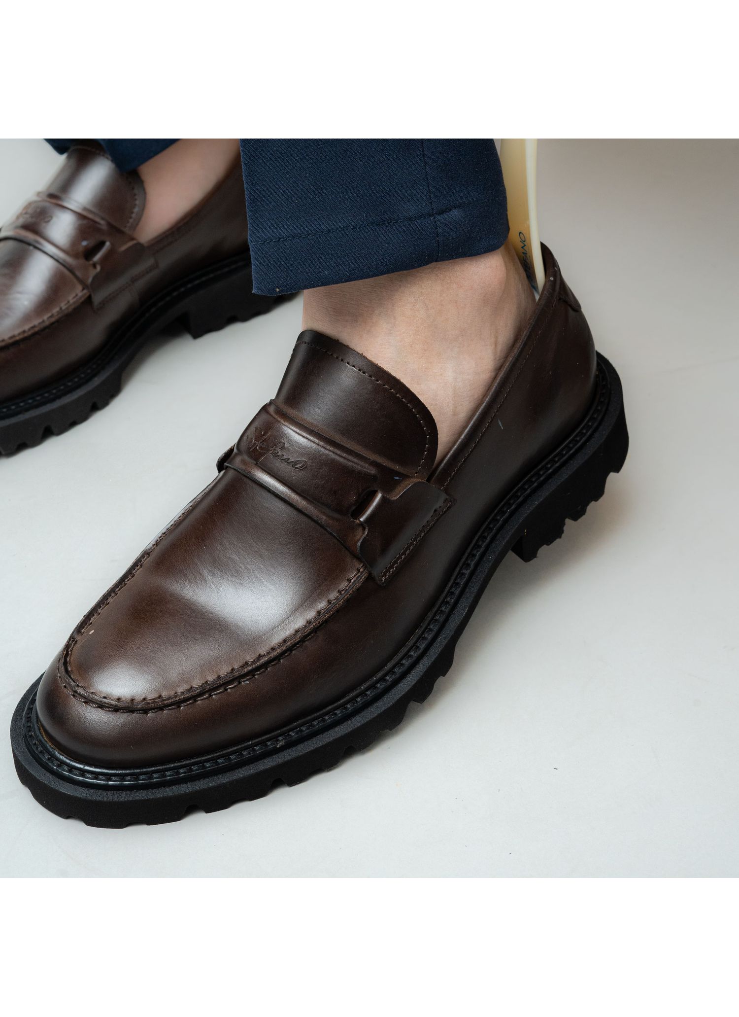 Sapato Mocassim Stefano Tratorado Signature Brown