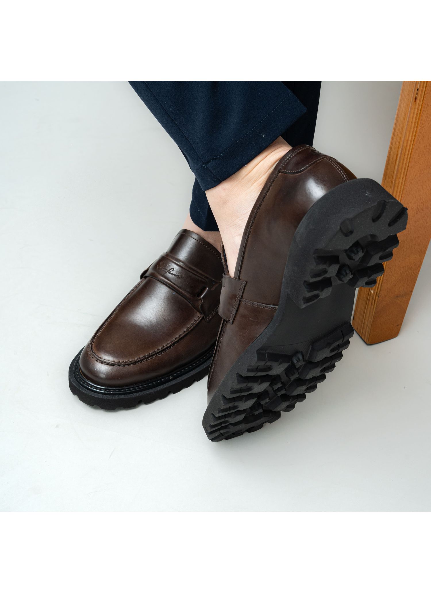 Sapato Mocassim Stefano Tratorado Signature Brown