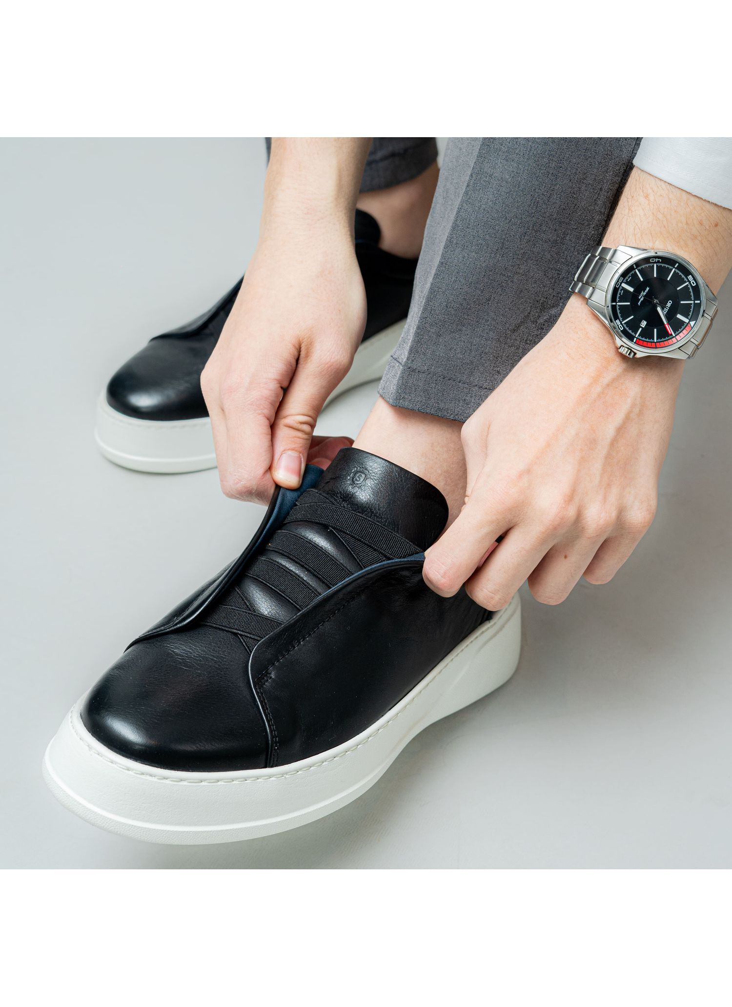 Tênis Sneaker Stefano Nice Triple Stitch Black