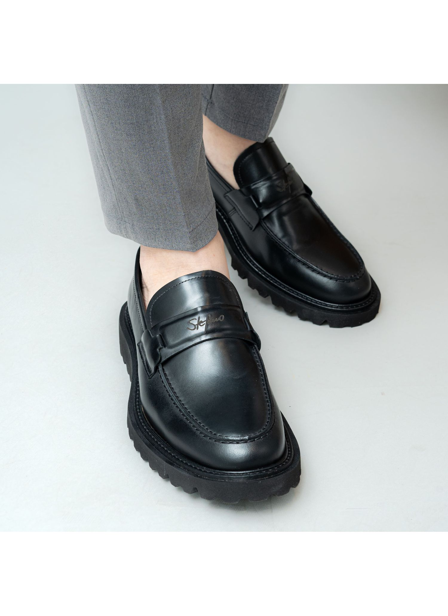 Sapato Mocassim Stefano Tratorado Signature Preto
