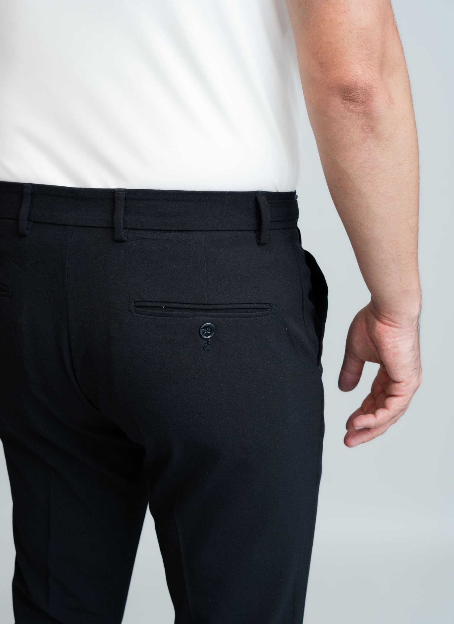 Calça Confort com Regulagem Stefano Preta
