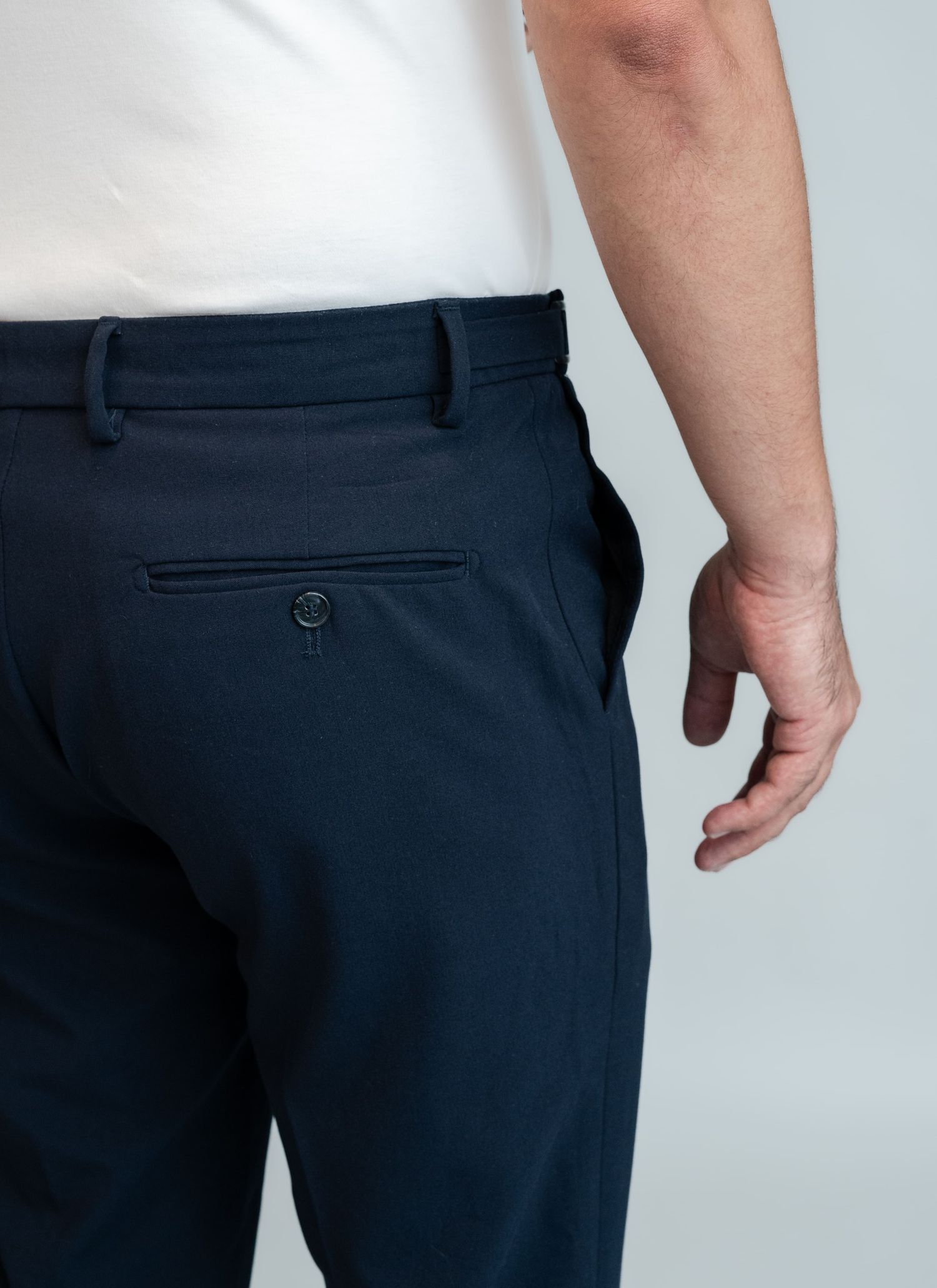 Calça Confort com Regulagem Stefano Azul Marinho