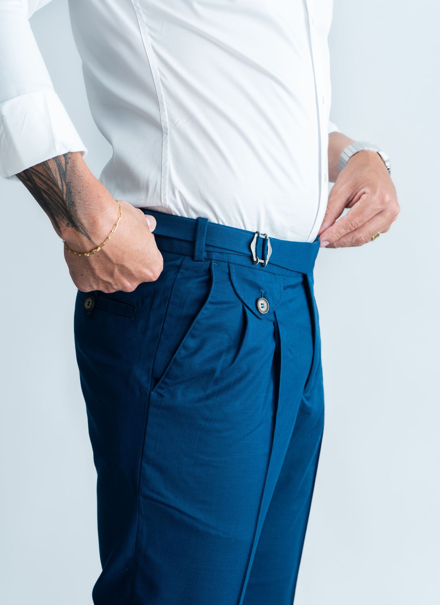 Calça Alfaiataria Gurkha Sarto Stefano Azul