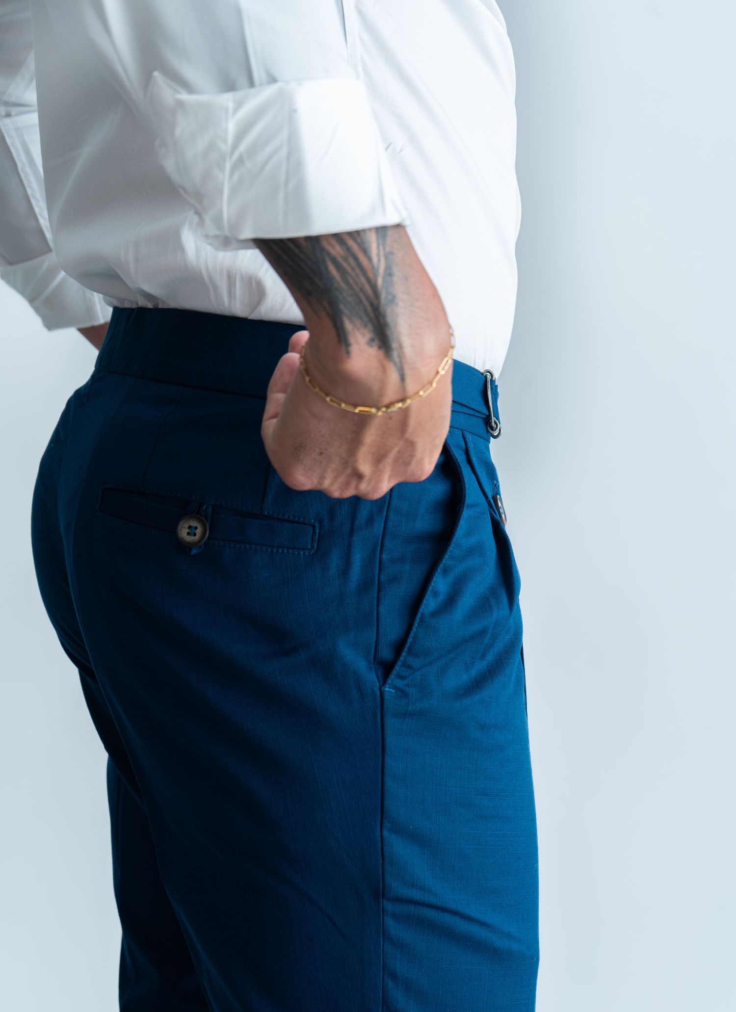 Calça Alfaiataria Gurkha Sarto Stefano Azul