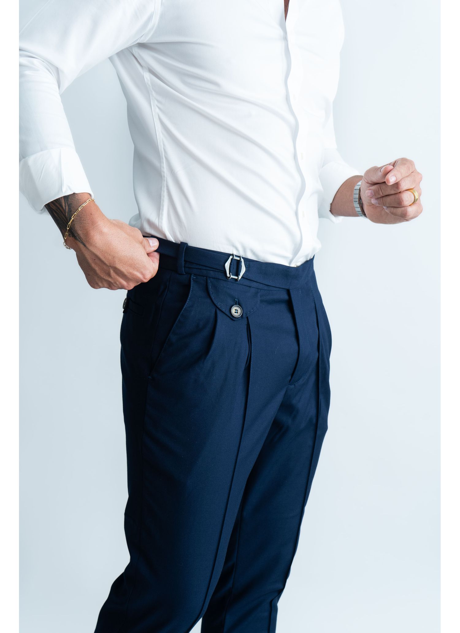 Calça Alfaiataria Gurkha Sarto Stefano Azul Marinho