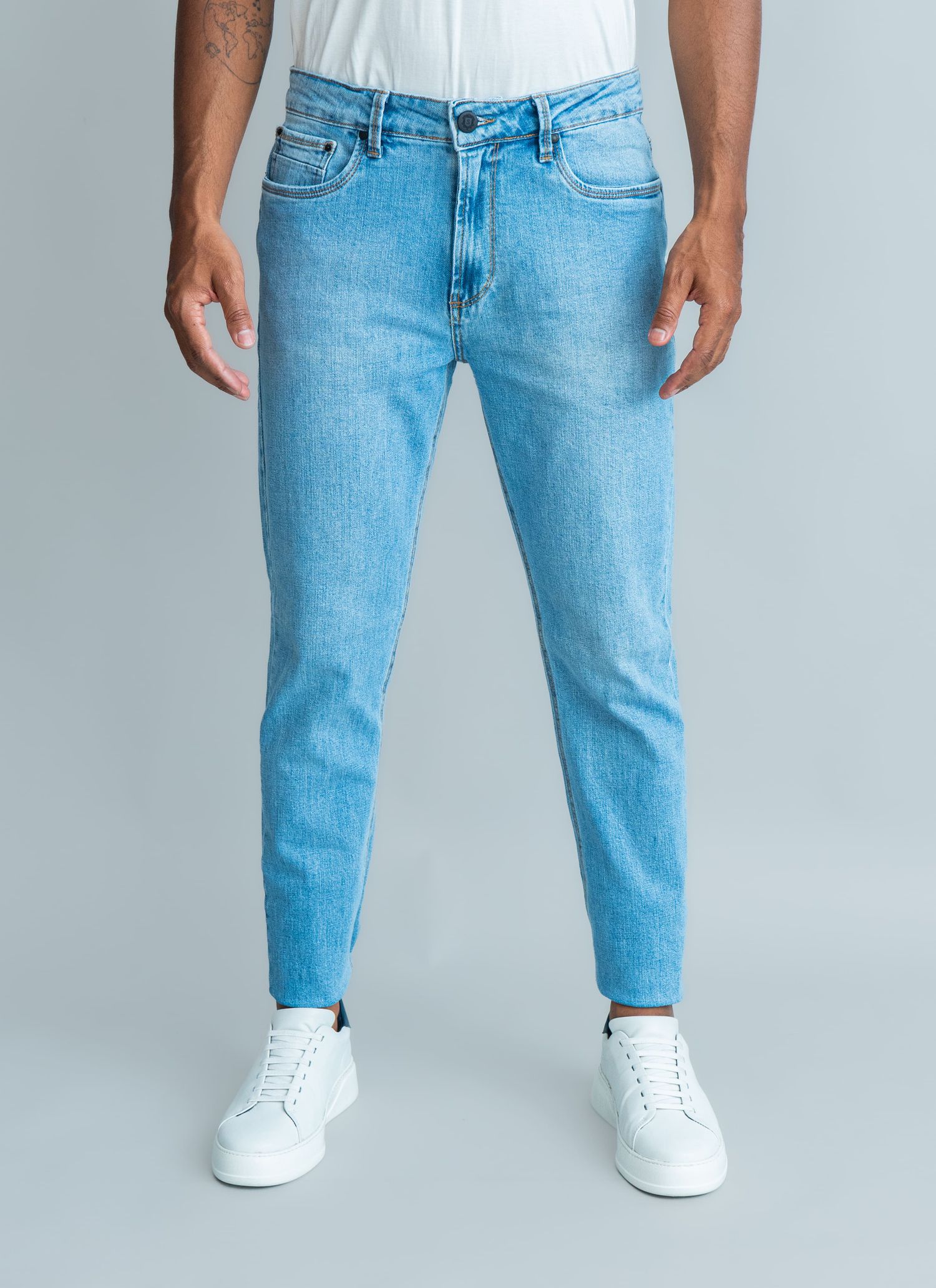 Calça Jeans Stefano Azul Lavad... - Stefano Store