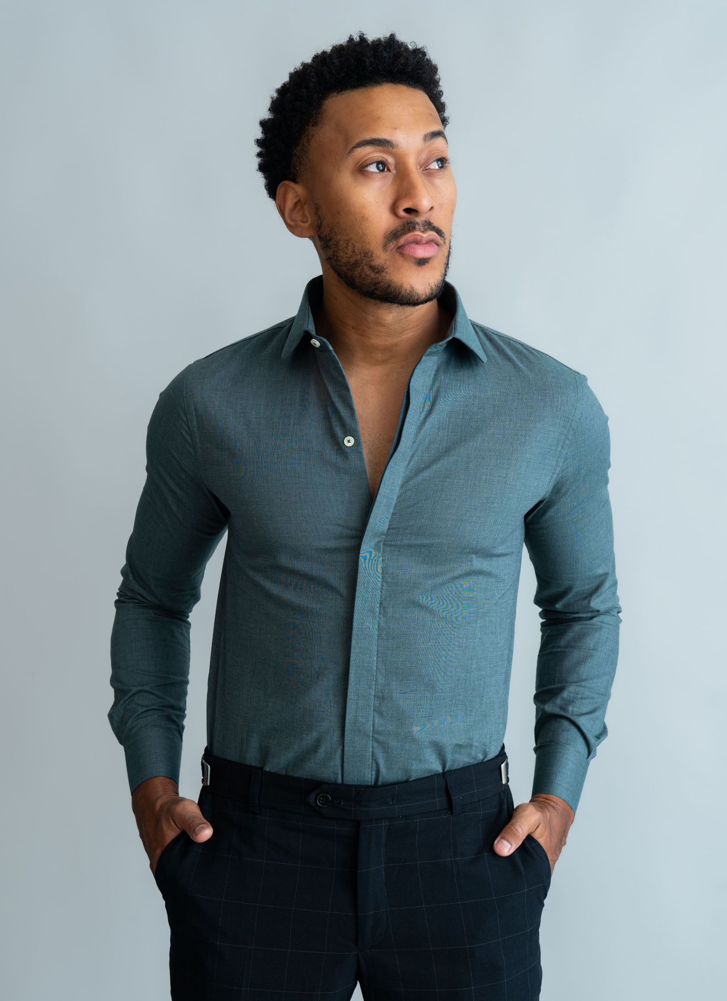 Camisa Gola Sextavada Stefano Verde