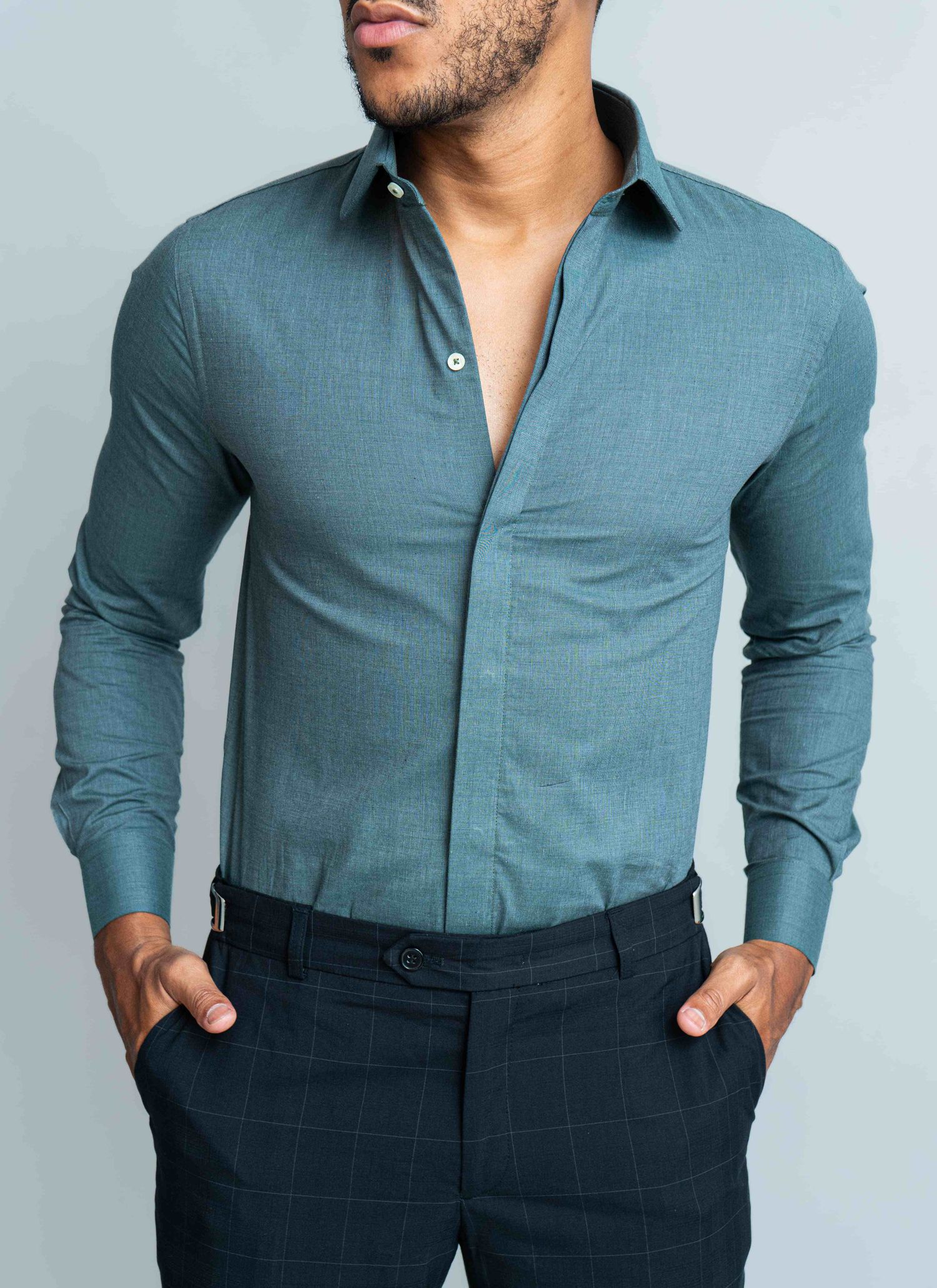 Camisa Gola Sextavada Stefano Verde